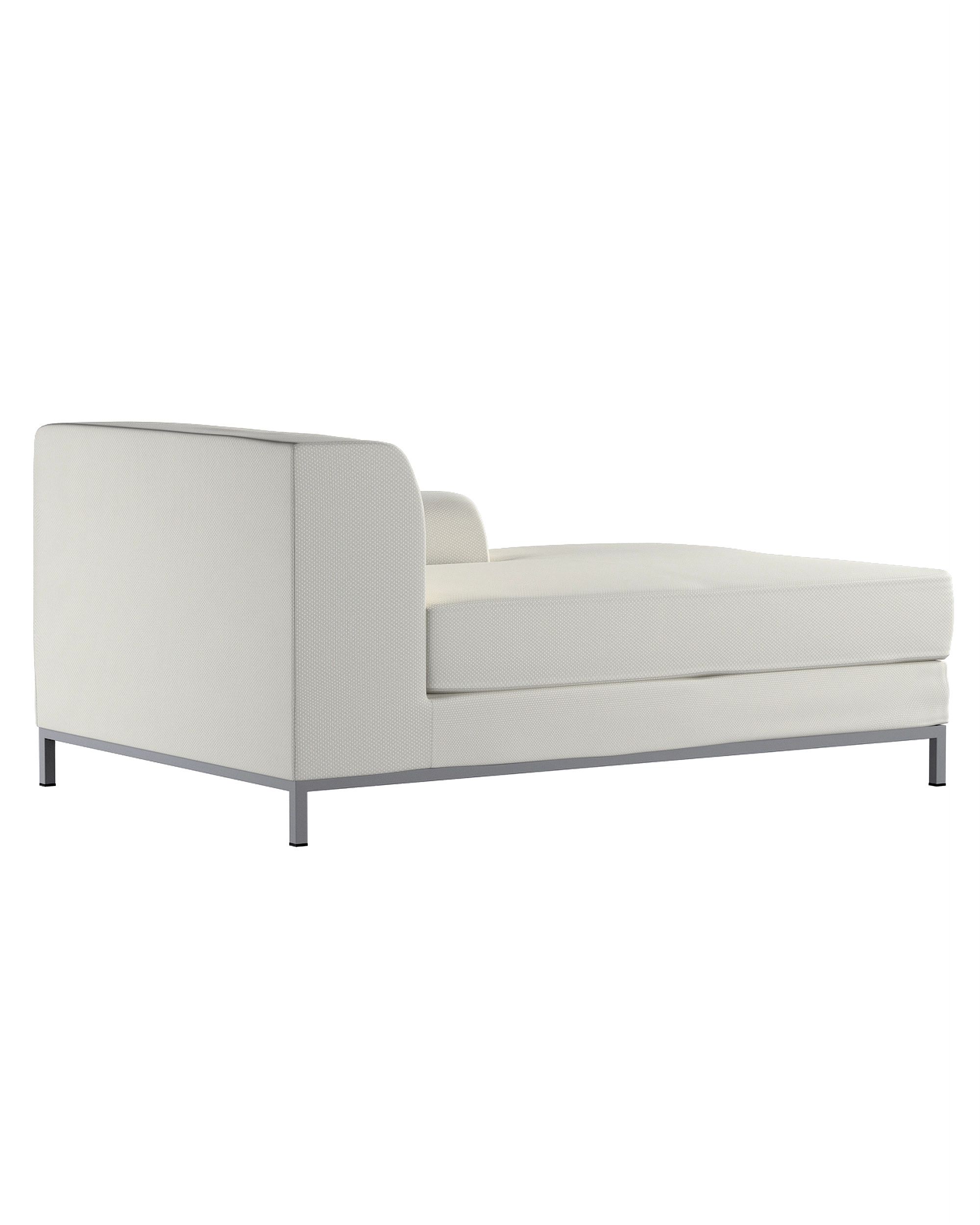 IKEA zitbankhoes/ overtrek voor Kramfors chaise longue rechts kleur product grijs stof met structuur (hover)