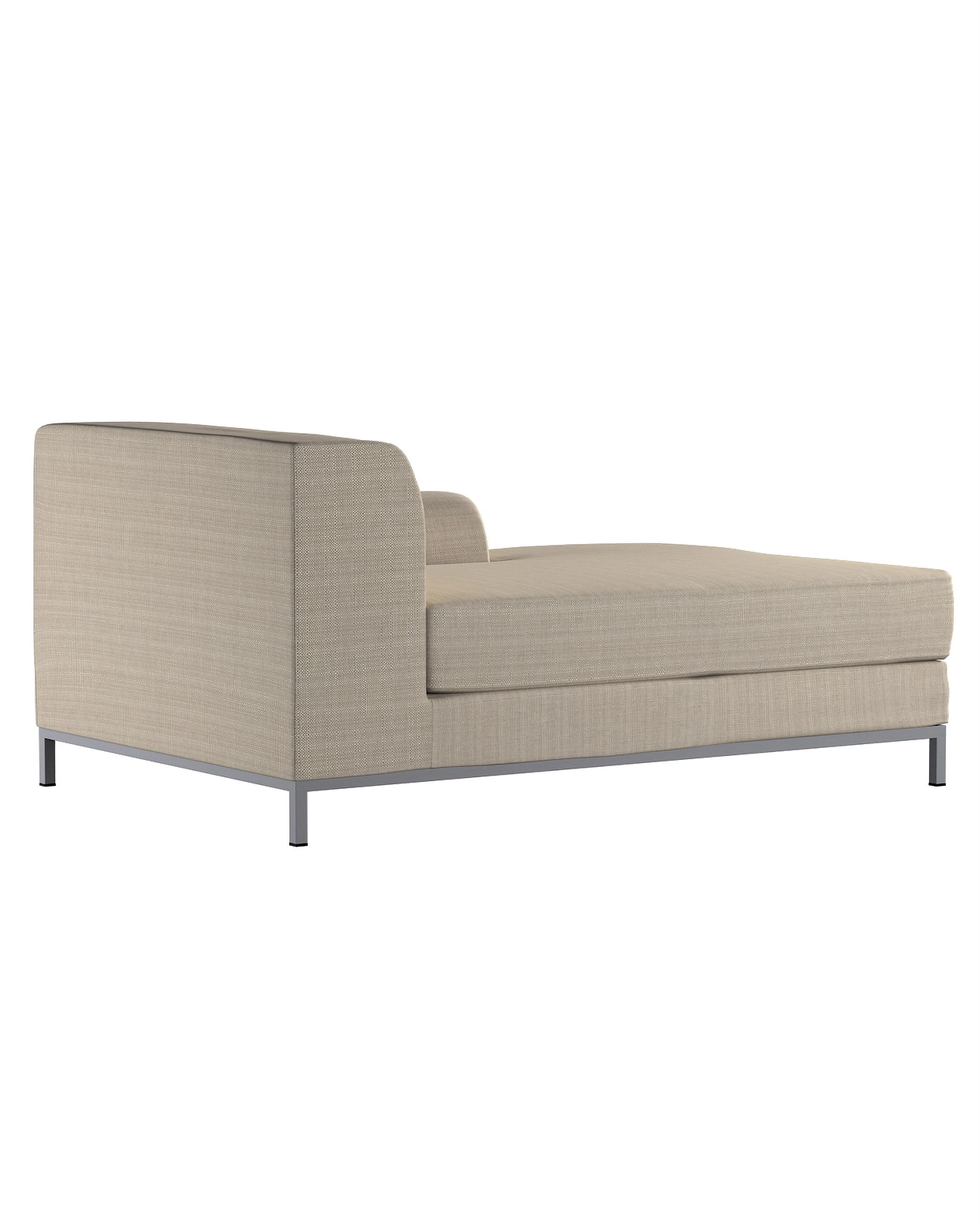 IKEA zitbankhoes/ overtrek voor Kramfors chaise longue rechts kleur product beige stof met structuur (hover)