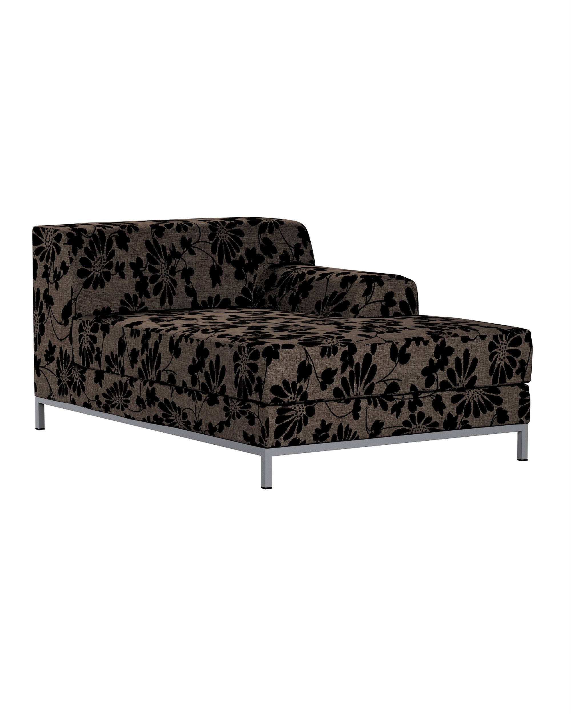 IKEA zitbankhoes/ overtrek voor Kramfors chaise longue rechts kleur product bruin stof met structuur, met patroon