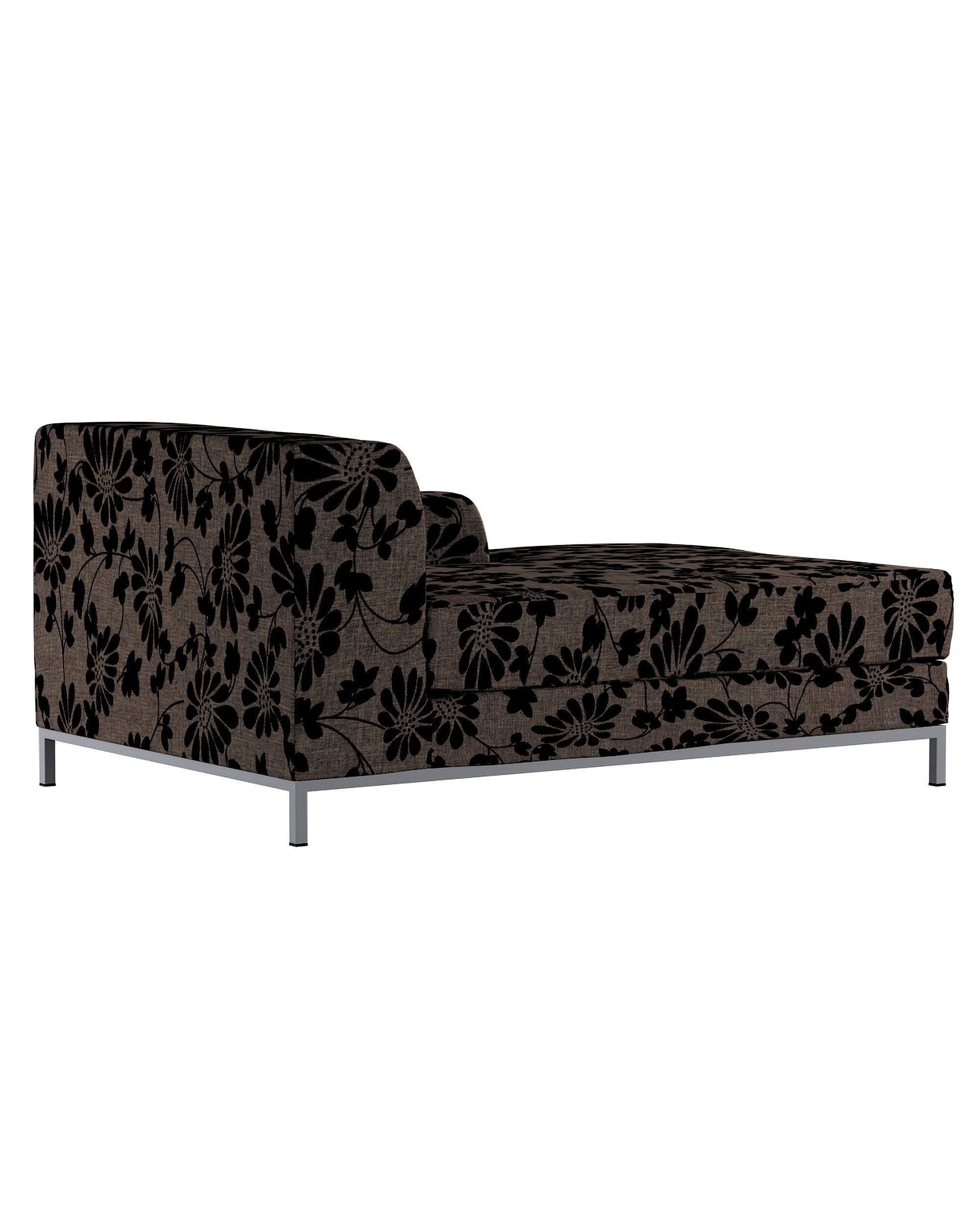 IKEA zitbankhoes/ overtrek voor Kramfors chaise longue rechts kleur product bruin stof met structuur, met patroon (hover)