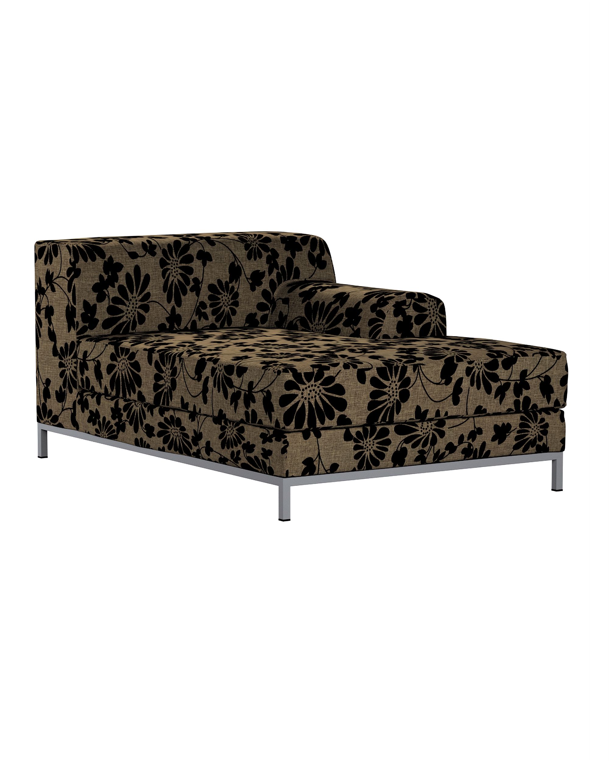 IKEA zitbankhoes/ overtrek voor Kramfors chaise longue rechts kleur product beige stof met structuur, met patroon
