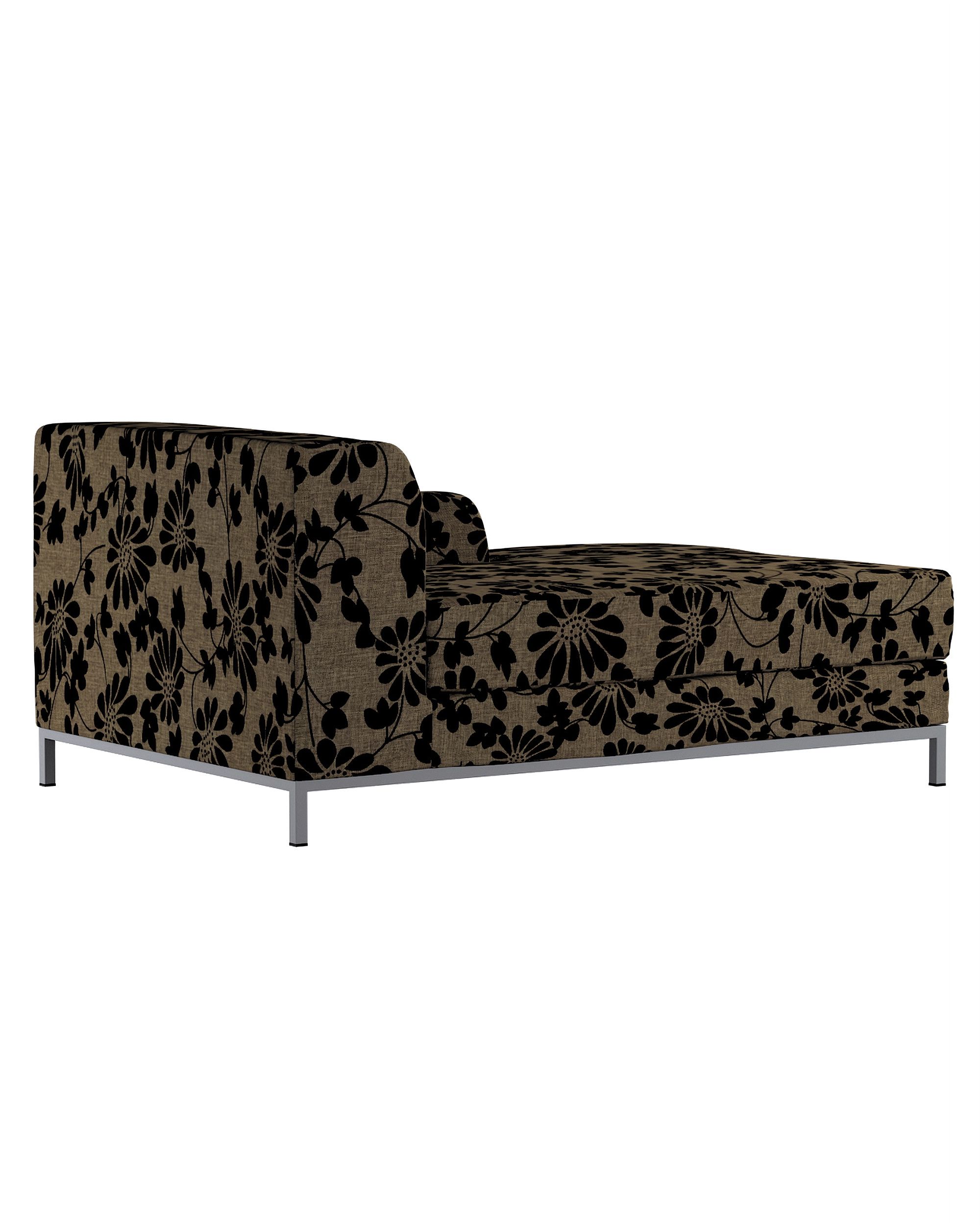 IKEA zitbankhoes/ overtrek voor Kramfors chaise longue rechts kleur product beige stof met structuur, met patroon (hover)