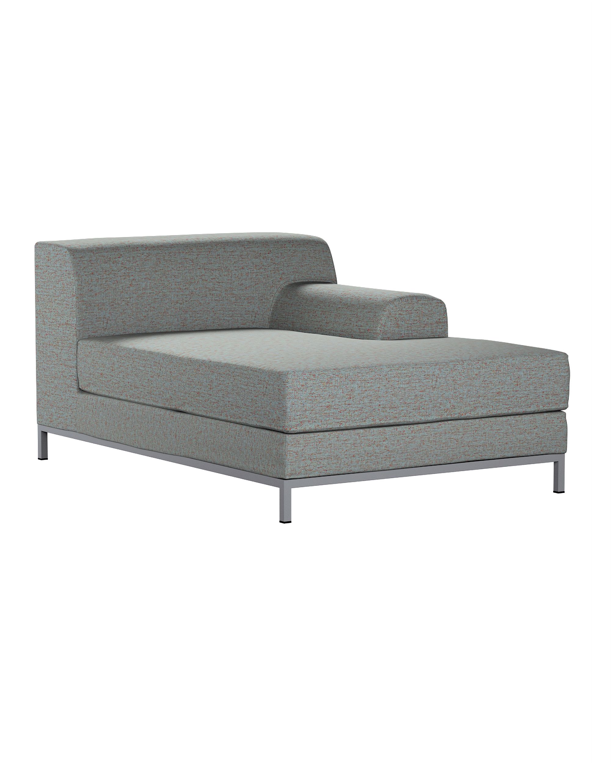 IKEA zitbankhoes/ overtrek voor Kramfors chaise longue rechts kleur product blauw stof met structuur