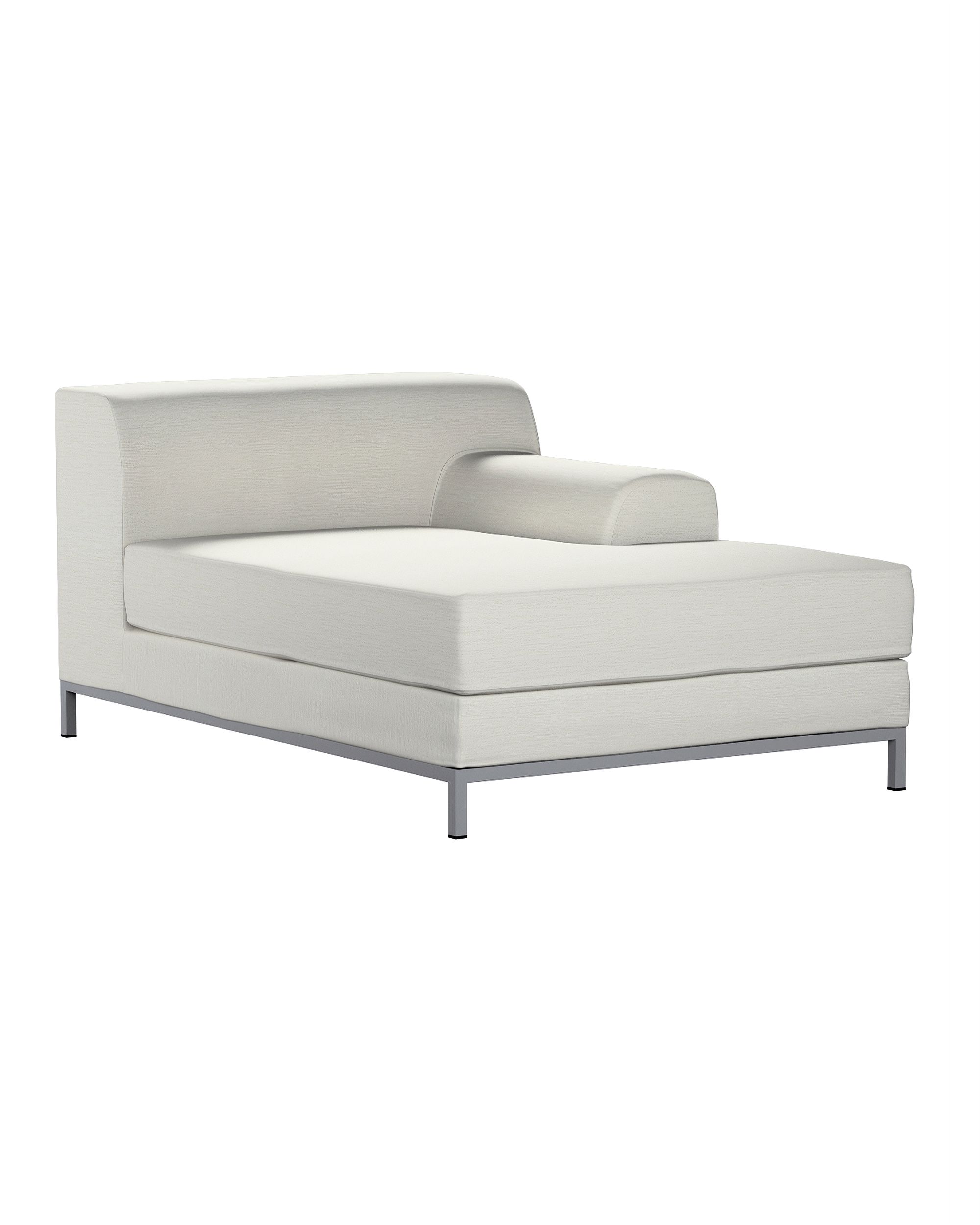 IKEA zitbankhoes/ overtrek voor Kramfors chaise longue rechts kleur product grijs stof glanzend, met structuur, fluweel