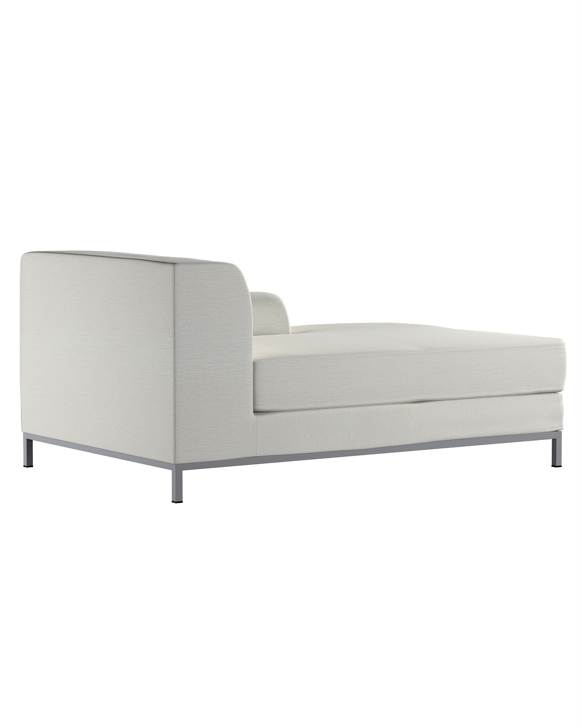 IKEA zitbankhoes/ overtrek voor Kramfors chaise longue rechts kleur product grijs stof glanzend, met structuur, fluweel (hover)