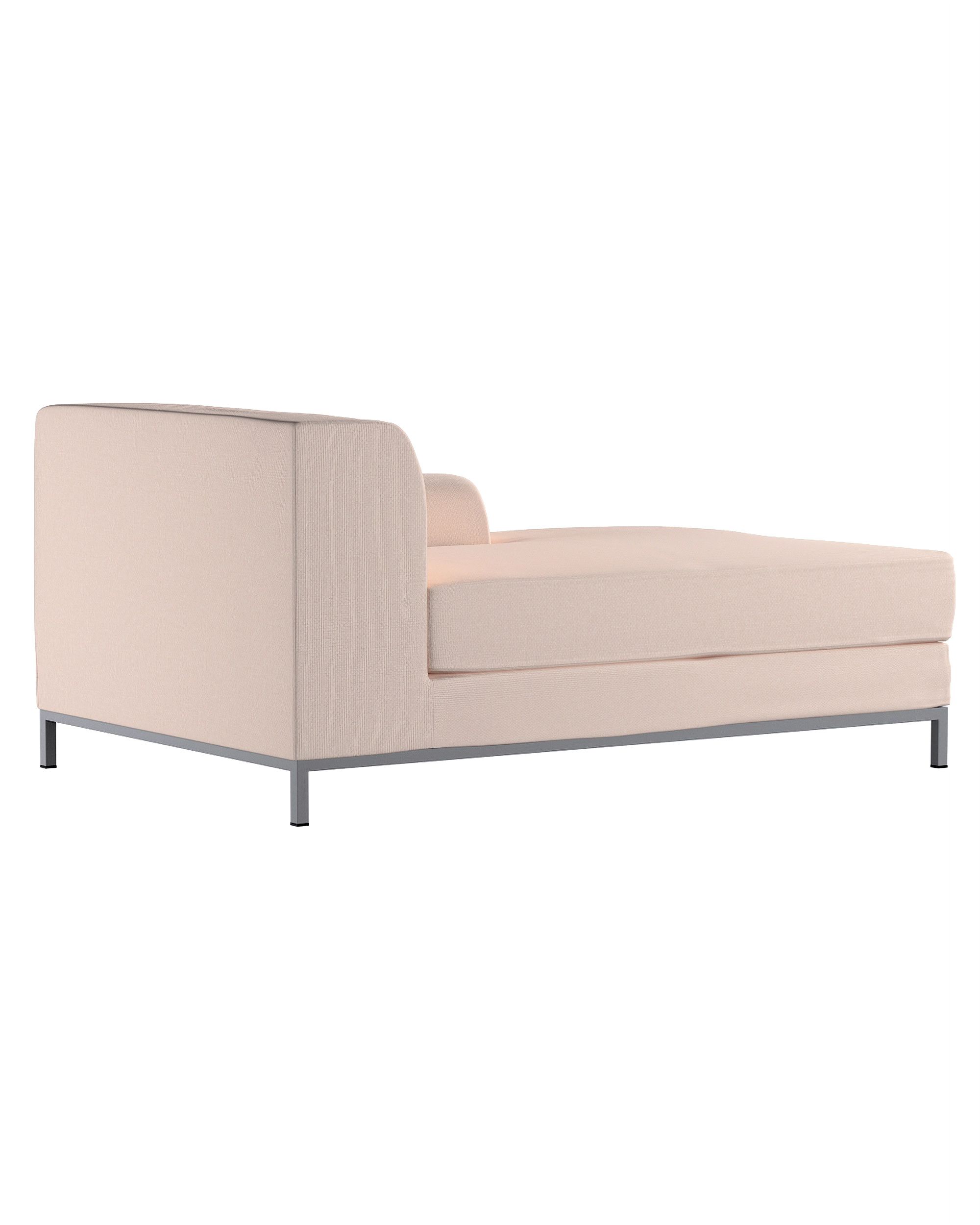 IKEA zitbankhoes/ overtrek voor Kramfors chaise longue rechts kleur product roze stof met structuur (hover)