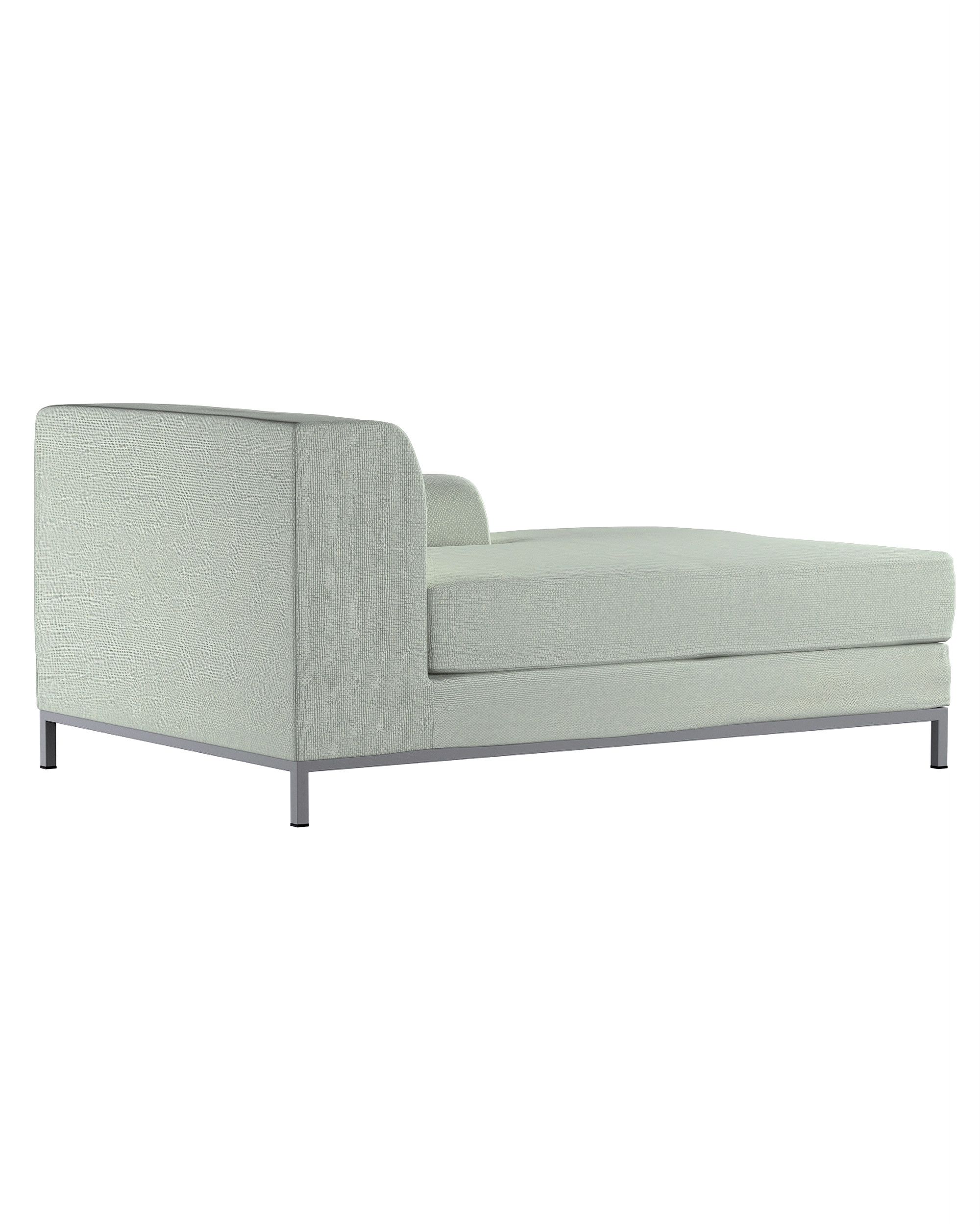 IKEA zitbankhoes/ overtrek voor Kramfors chaise longue rechts kleur product blauw stof met structuur (hover)