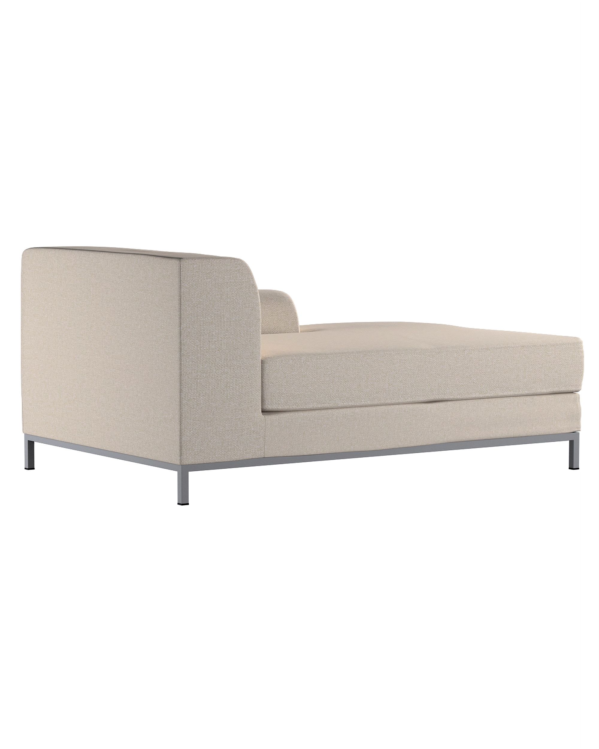 IKEA zitbankhoes/ overtrek voor Kramfors chaise longue rechts kleur product grijs stof met structuur (hover)