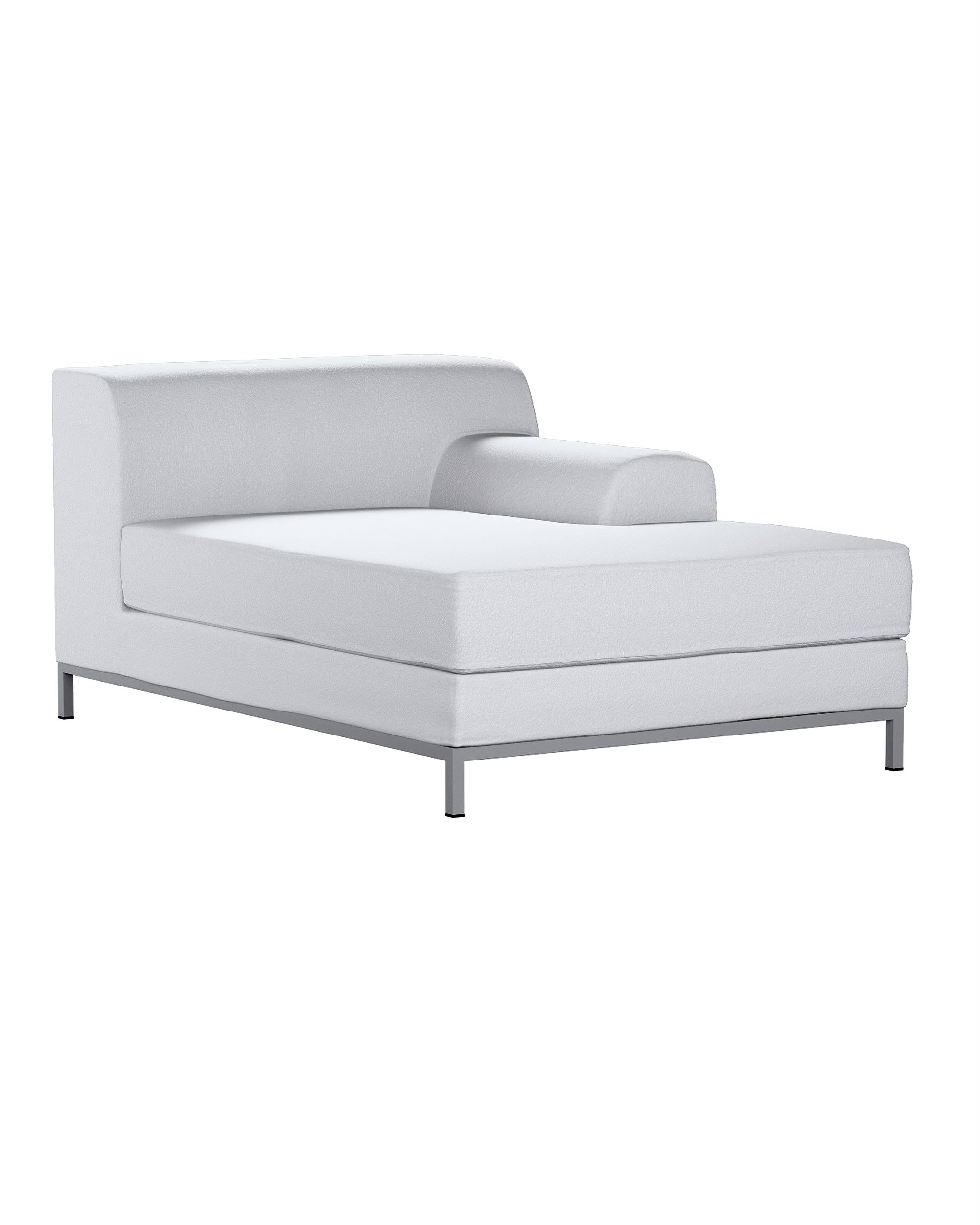 IKEA zitbankhoes/ overtrek voor Kramfors chaise longue rechts kleur product wit stof met structuur