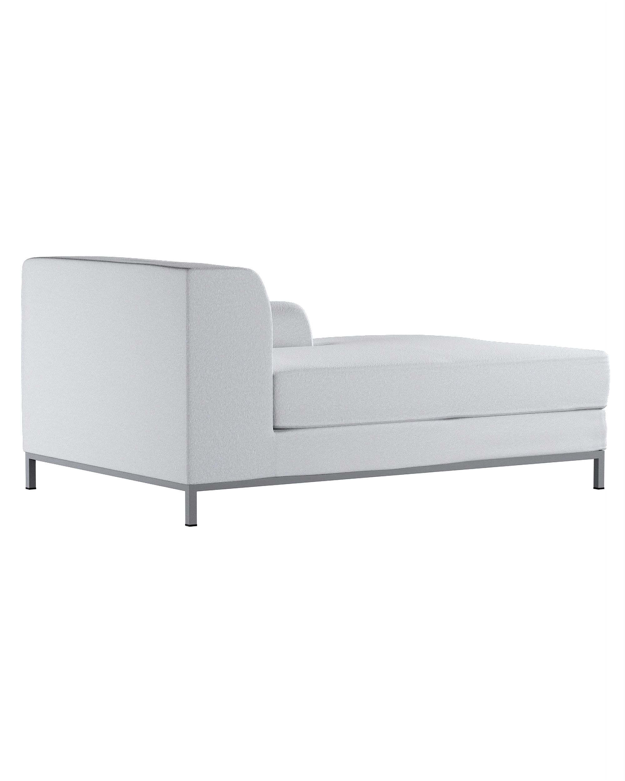 IKEA zitbankhoes/ overtrek voor Kramfors chaise longue rechts kleur product wit stof met structuur (hover)