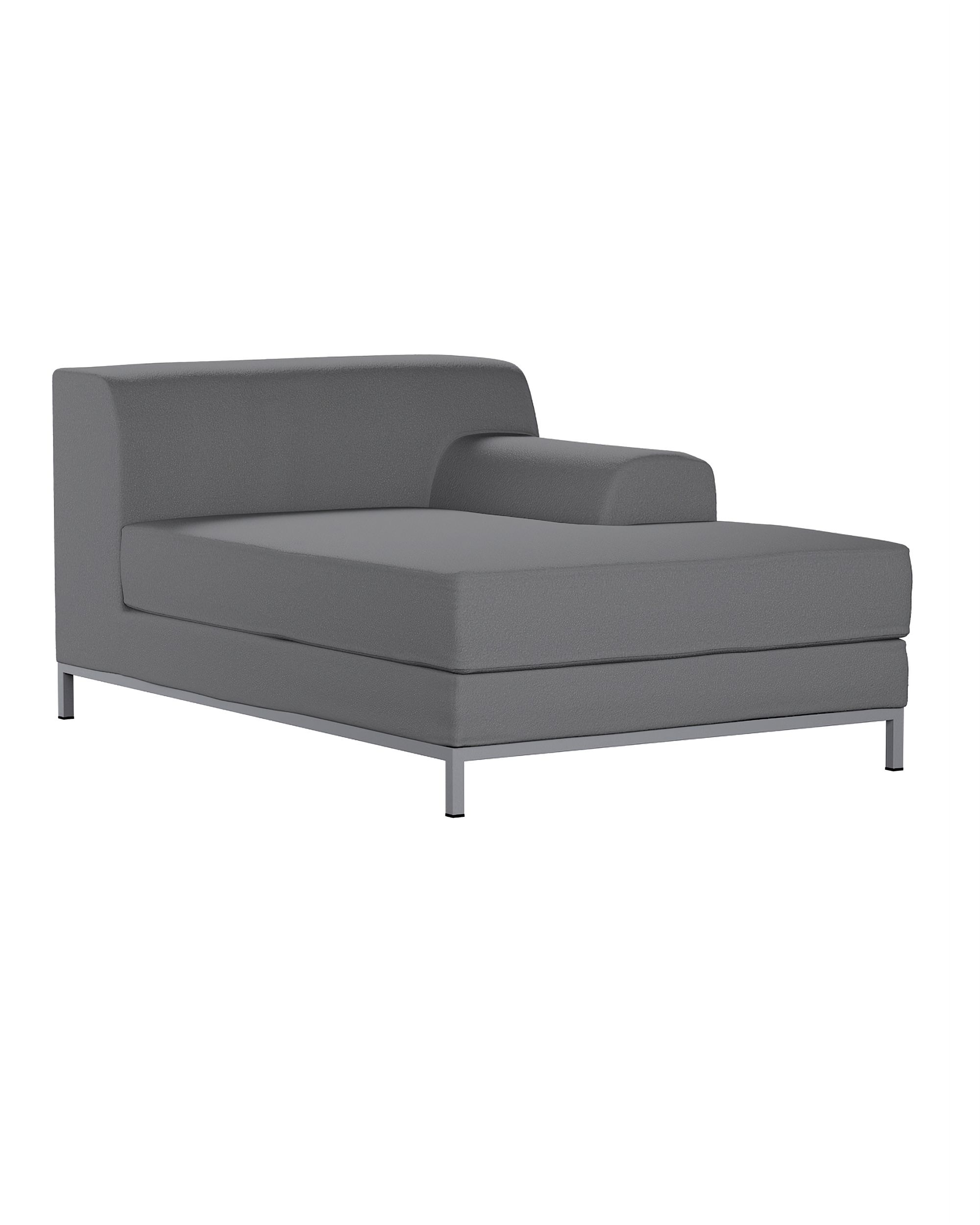 IKEA zitbankhoes/ overtrek voor Kramfors chaise longue rechts kleur product grijs stof met structuur