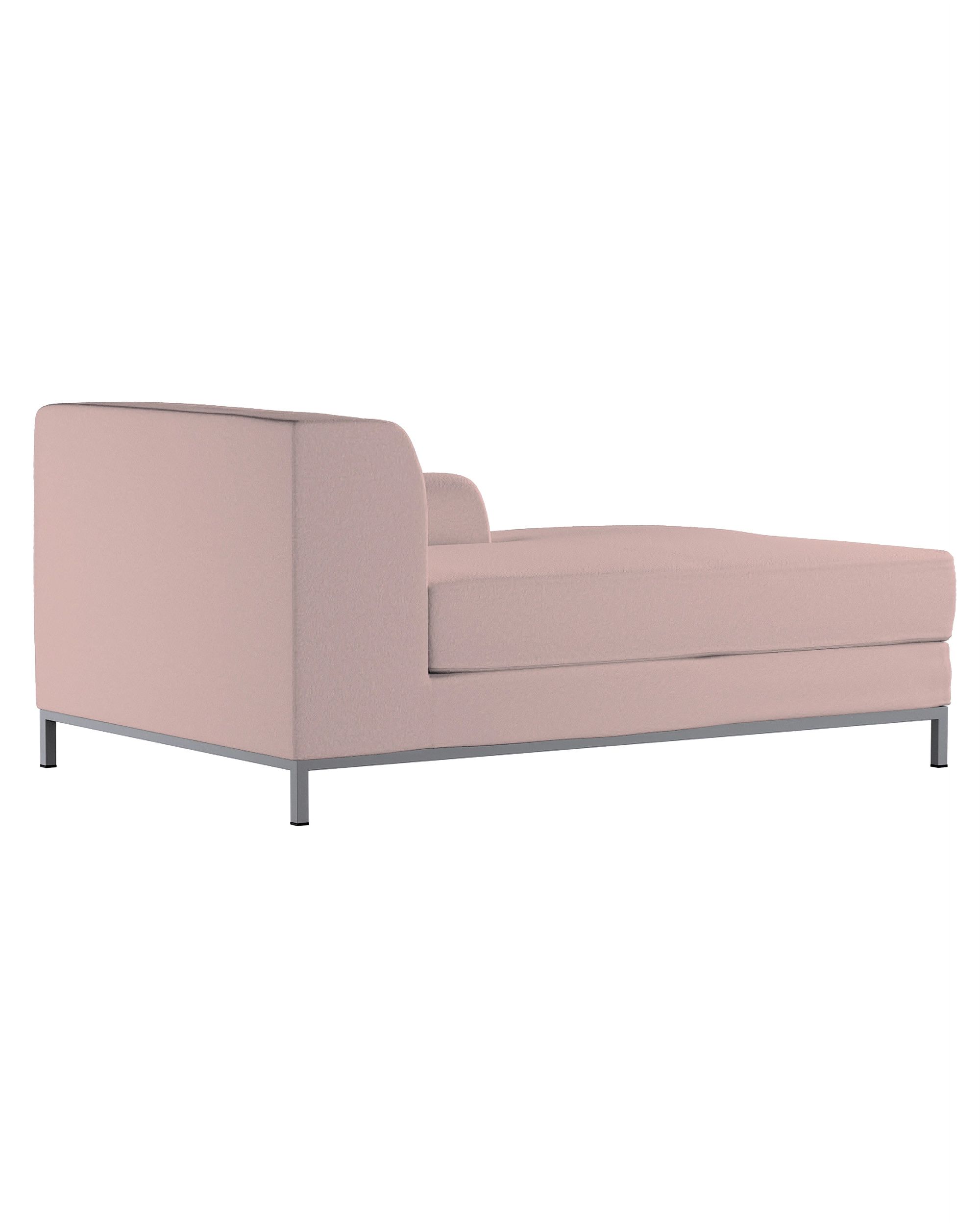 IKEA zitbankhoes/ overtrek voor Kramfors chaise longue rechts kleur product roze stof met structuur (hover)