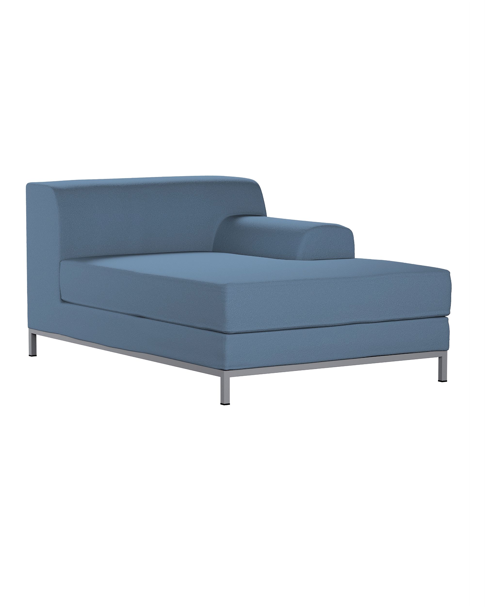 IKEA zitbankhoes/ overtrek voor Kramfors chaise longue rechts kleur product blauw stof met structuur