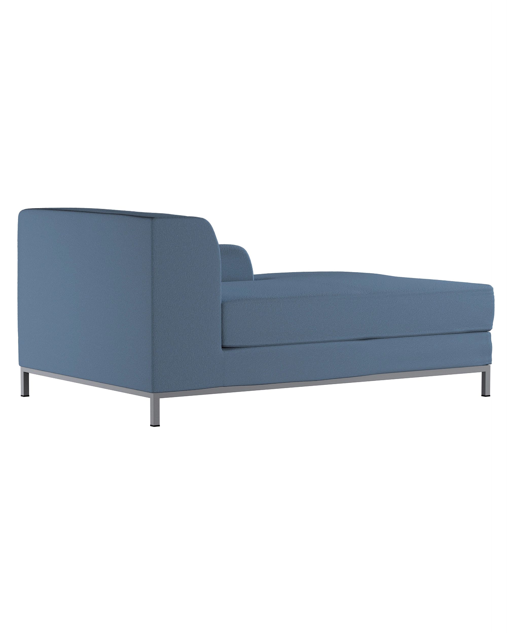 IKEA zitbankhoes/ overtrek voor Kramfors chaise longue rechts kleur product blauw stof met structuur (hover)