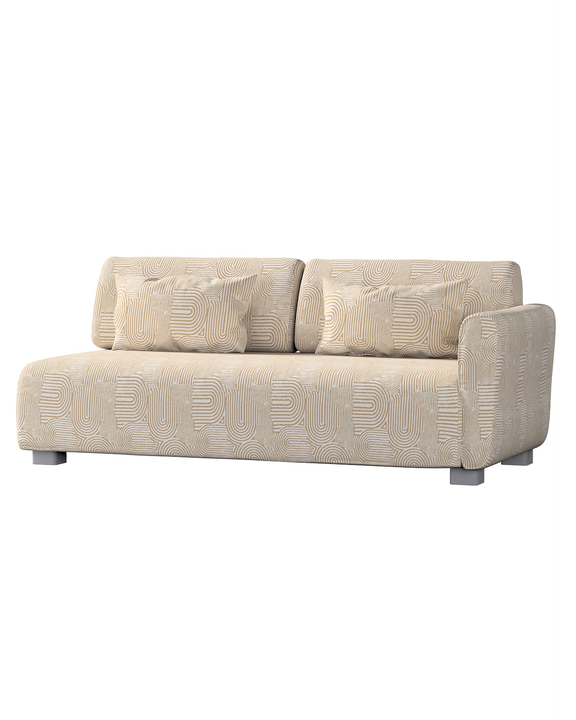 IKEA zitbankhoes voor Mysinge 2-zitsbank met 1 armleuning kleur product beige stof met structuur, met patroon