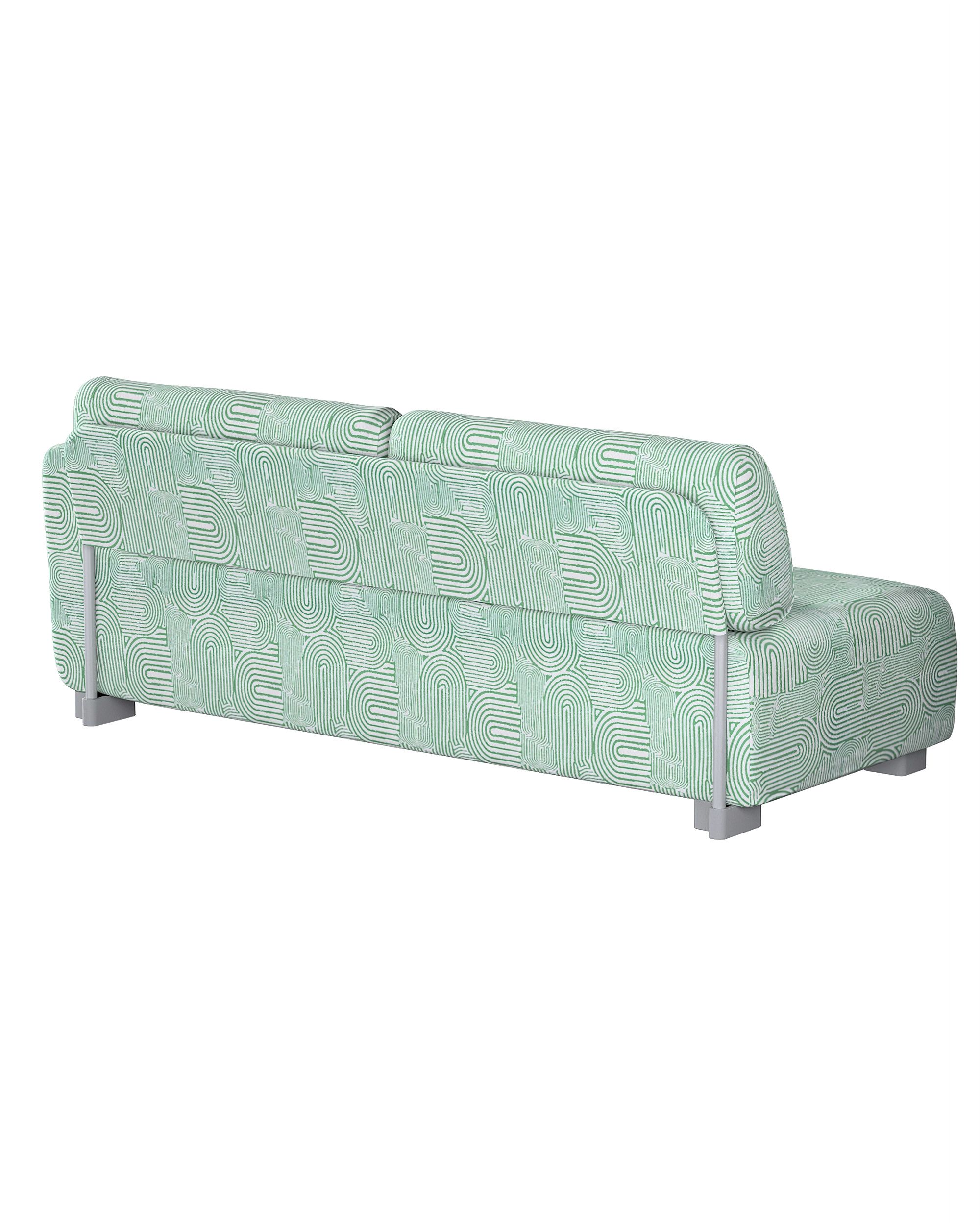 IKEA zitbankhoes voor Mysinge 2-zitsbank met 1 armleuning kleur product groen stof met structuur, met patroon (hover)