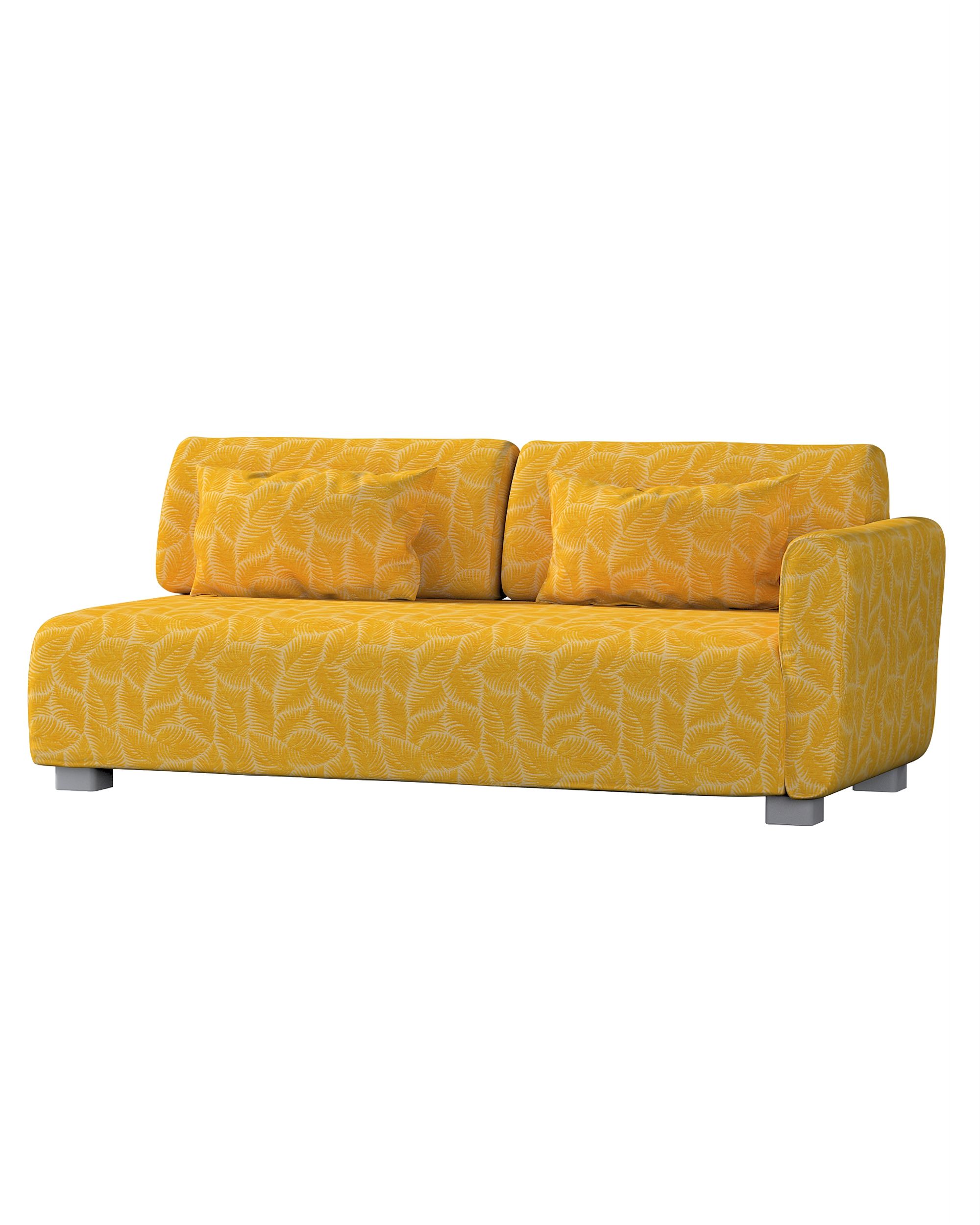 IKEA zitbankhoes voor Mysinge 2-zitsbank met 1 armleuning kleur product geel stof met structuur, met patroon
