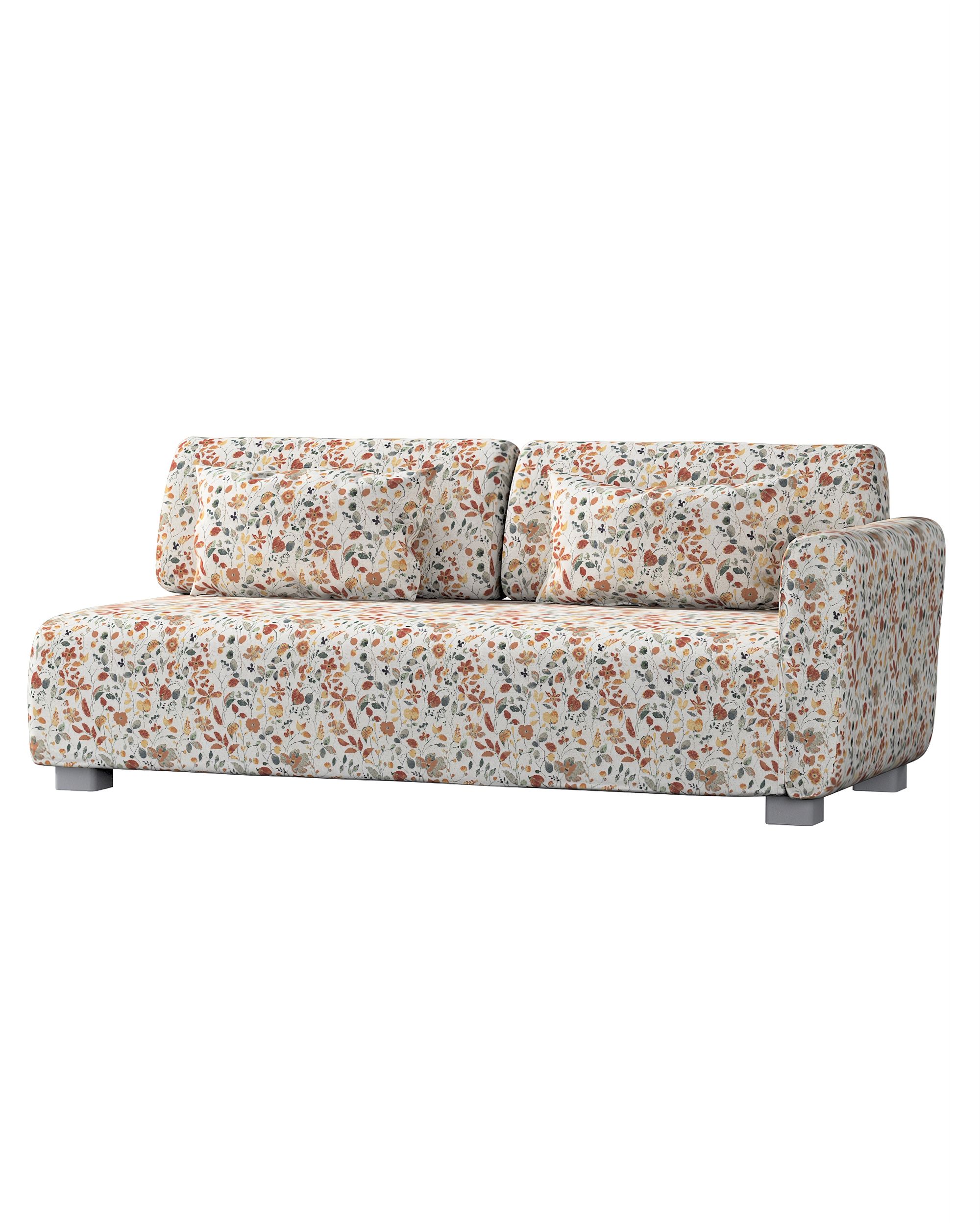 IKEA zitbankhoes voor Mysinge 2-zitsbank met 1 armleuning kleur product oranje stof met structuur, met patroon