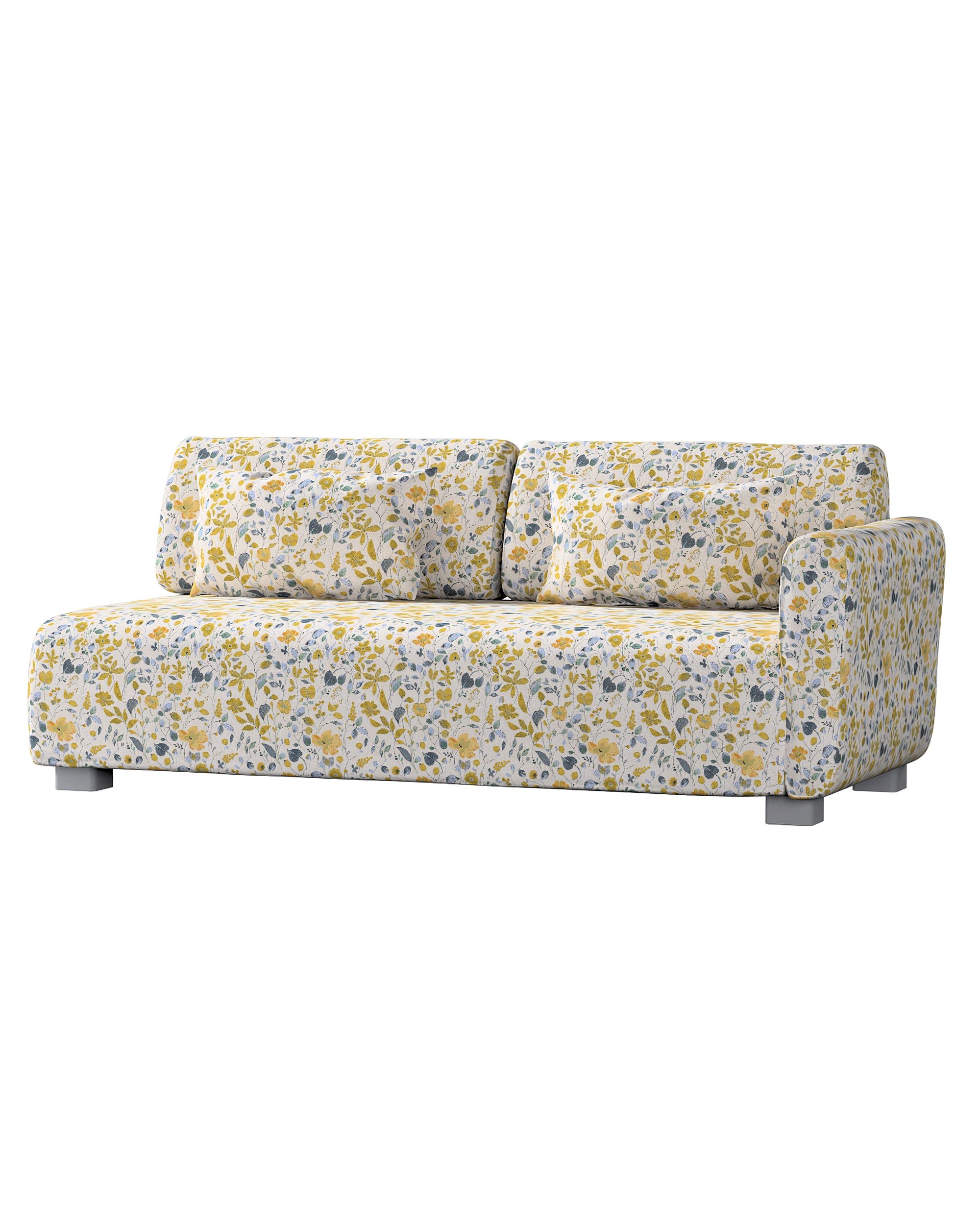 IKEA zitbankhoes voor Mysinge 2-zitsbank met 1 armleuning kleur product geel stof met structuur, met patroon