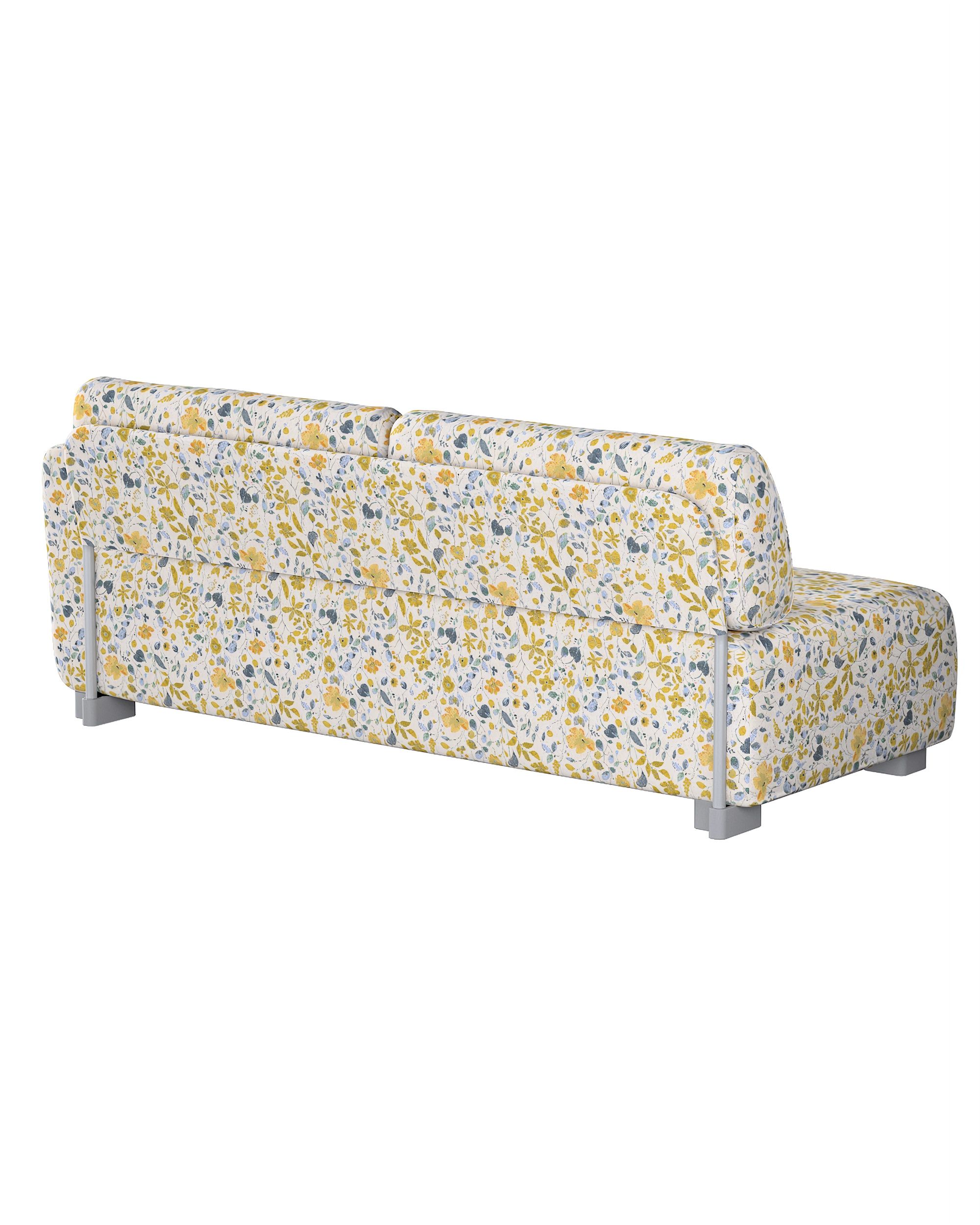 IKEA zitbankhoes voor Mysinge 2-zitsbank met 1 armleuning kleur product geel stof met structuur, met patroon (hover)