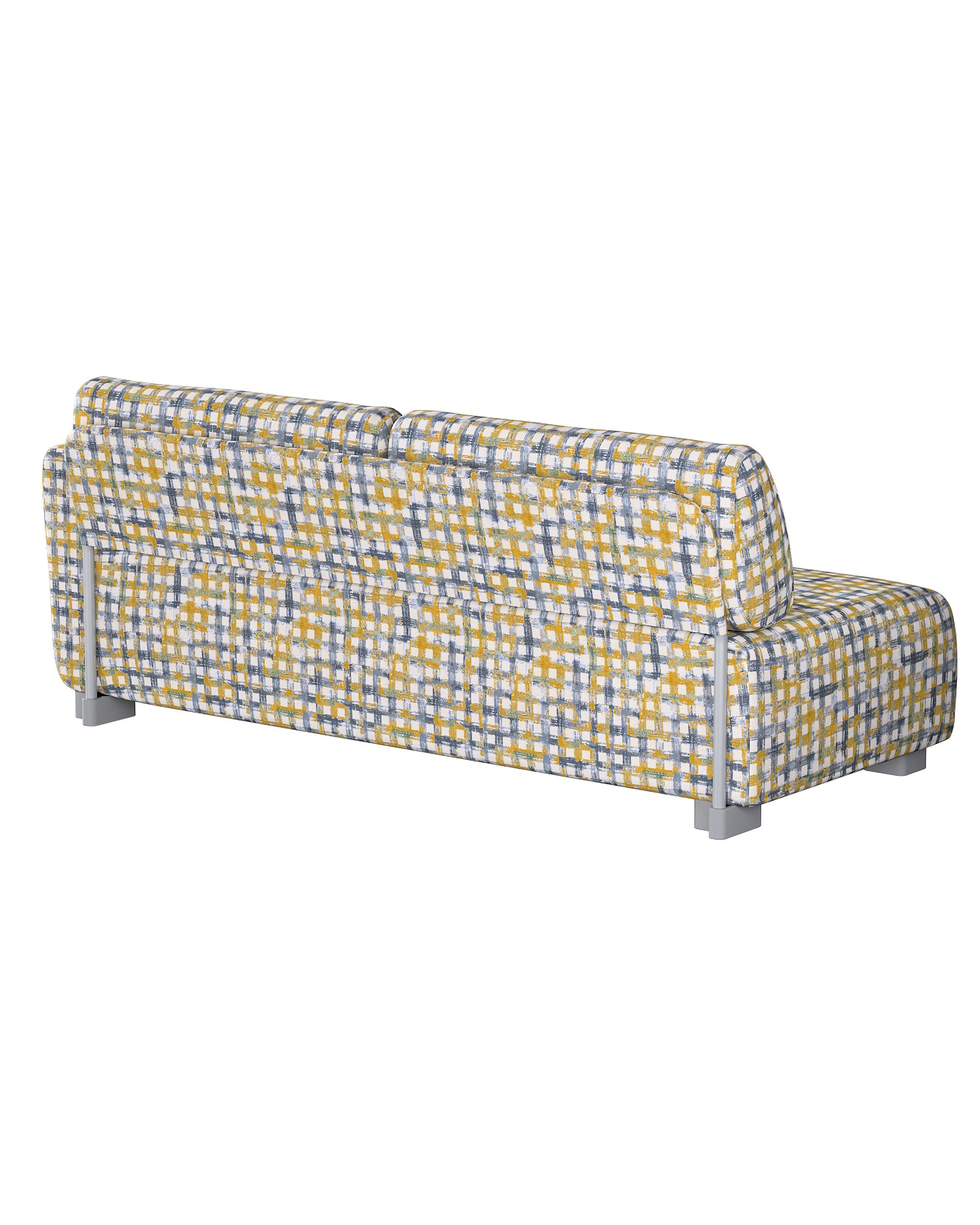 IKEA zitbankhoes voor Mysinge 2-zitsbank met 1 armleuning kleur product blauw stof met structuur, met patroon (hover)