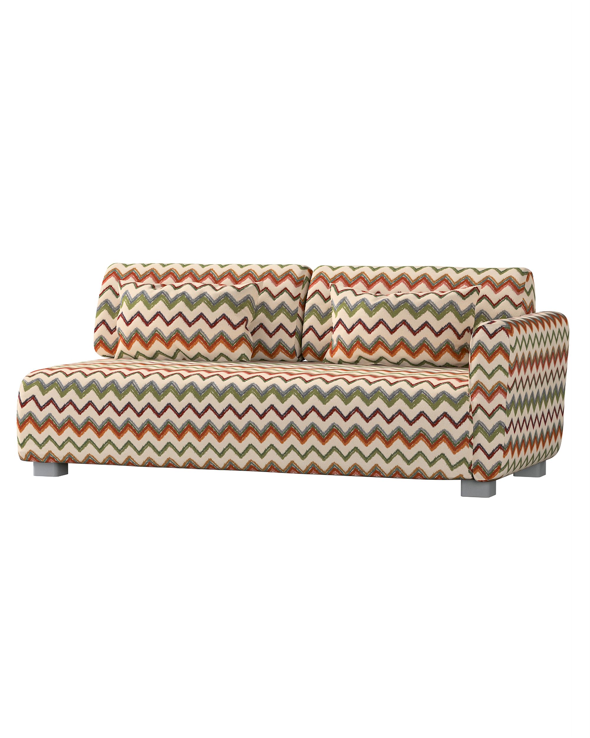IKEA zitbankhoes voor Mysinge 2-zitsbank met 1 armleuning kleur product meerkleurig stof met structuur, met patroon