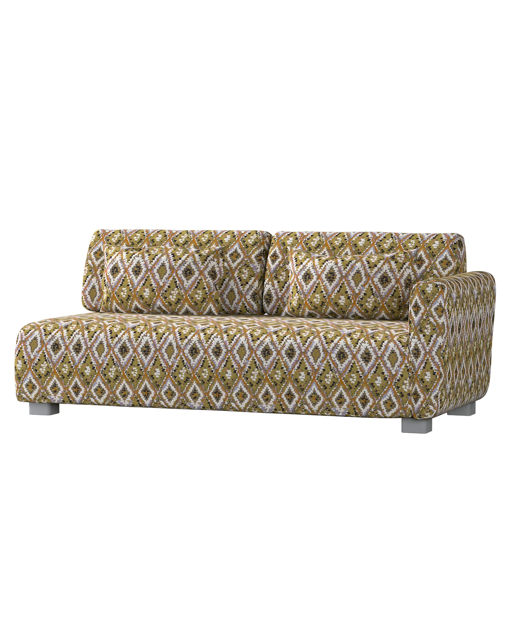 IKEA zitbankhoes voor Mysinge 2-zitsbank met 1 armleuning kleur product meerkleurig stof met structuur, met patroon