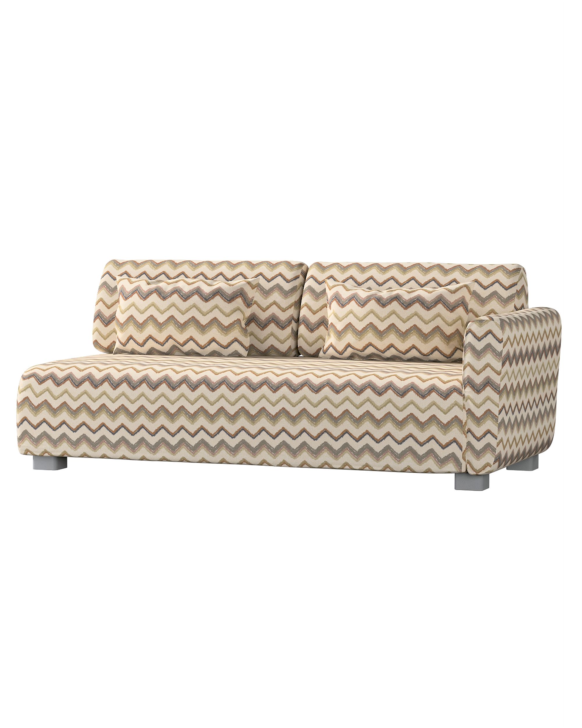 IKEA zitbankhoes voor Mysinge 2-zitsbank met 1 armleuning kleur product beige stof met structuur, met patroon