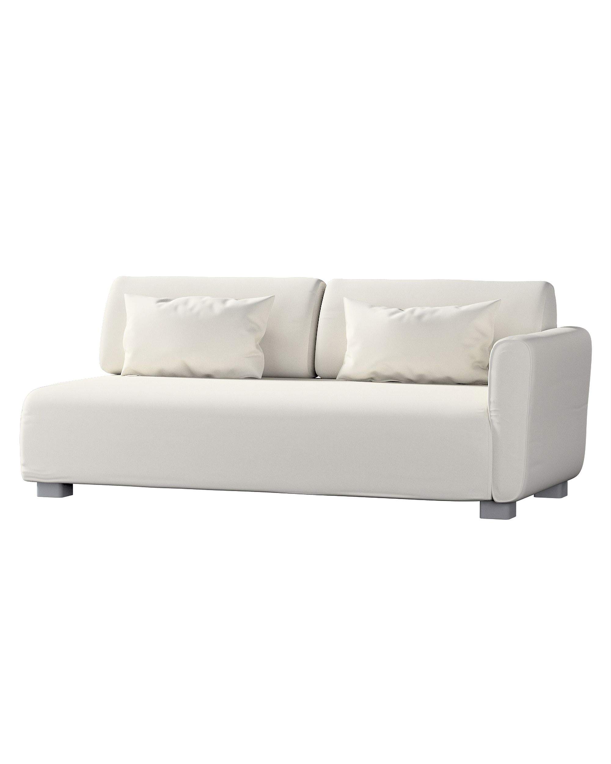 IKEA zitbankhoes voor Mysinge 2-zitsbank met 1 armleuning kleur product grijs stof met structuur