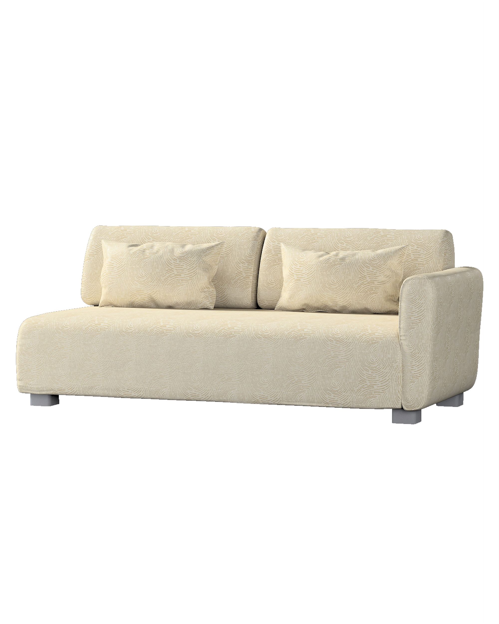 IKEA zitbankhoes voor Mysinge 2-zitsbank met 1 armleuning kleur product beige stof glanzend, met structuur, met patroon