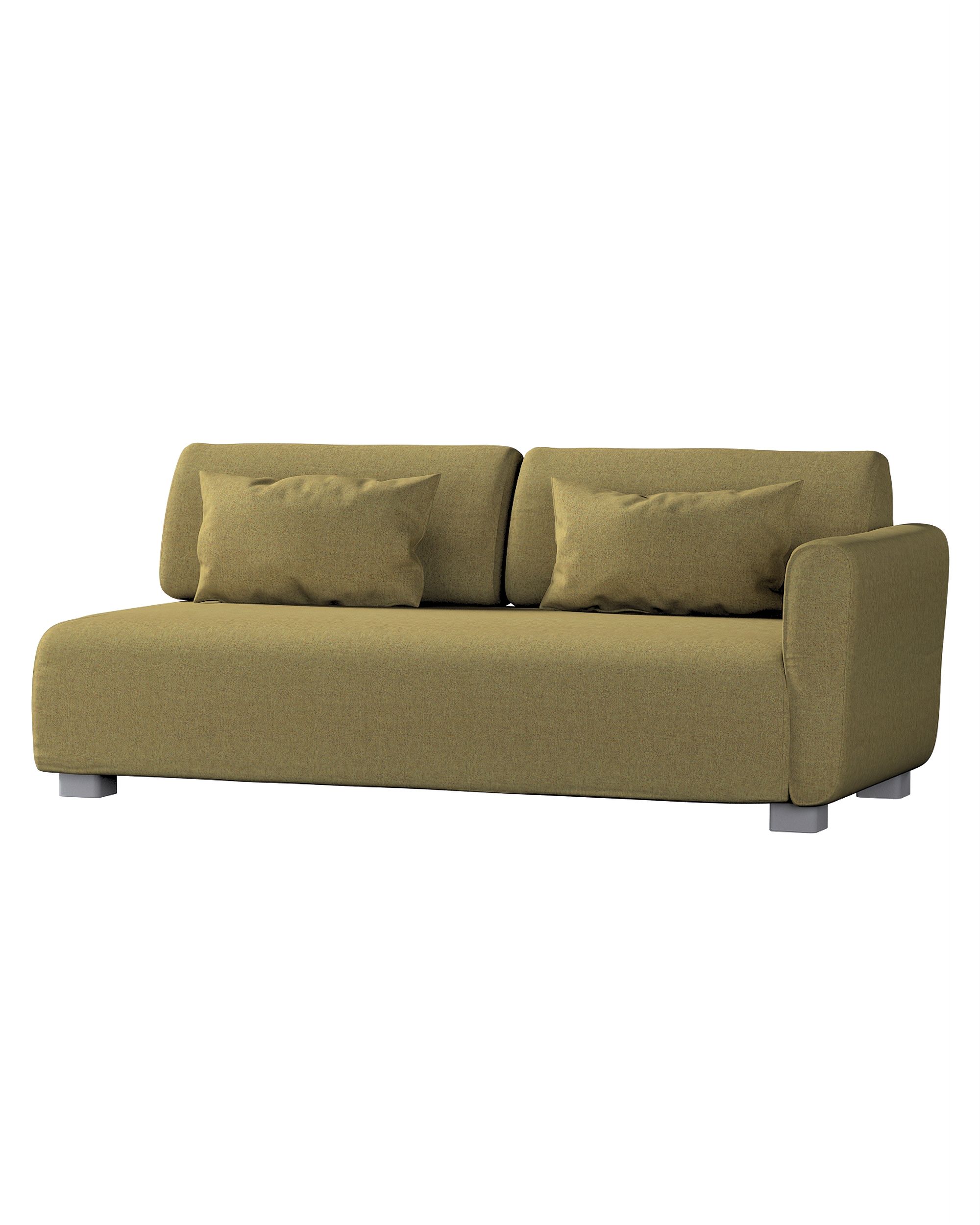 IKEA zitbankhoes voor Mysinge 2-zitsbank met 1 armleuning kleur product groen stof met structuur