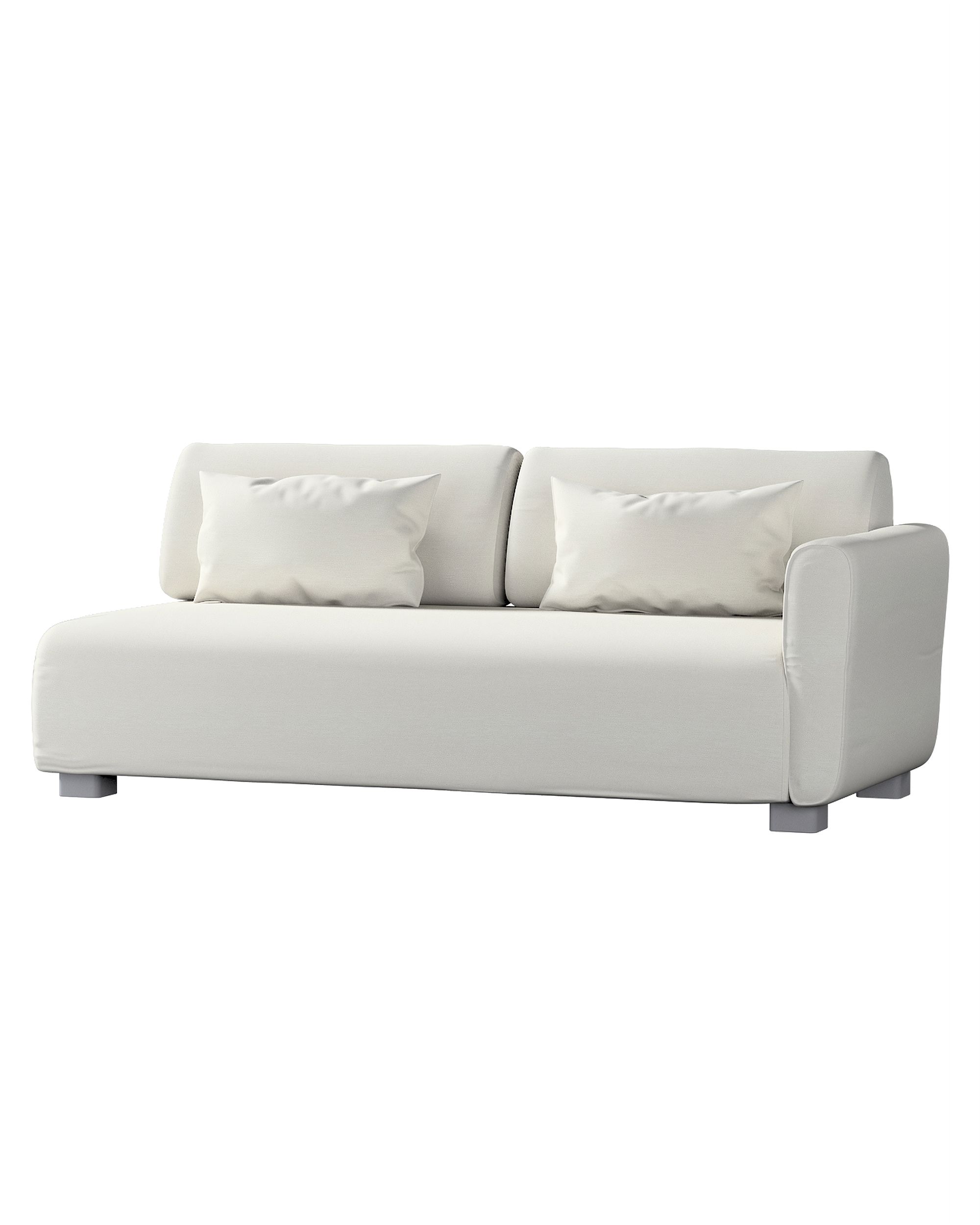 IKEA zitbankhoes voor Mysinge 2-zitsbank met 1 armleuning kleur product grijs stof glanzend, met structuur, fluweel
