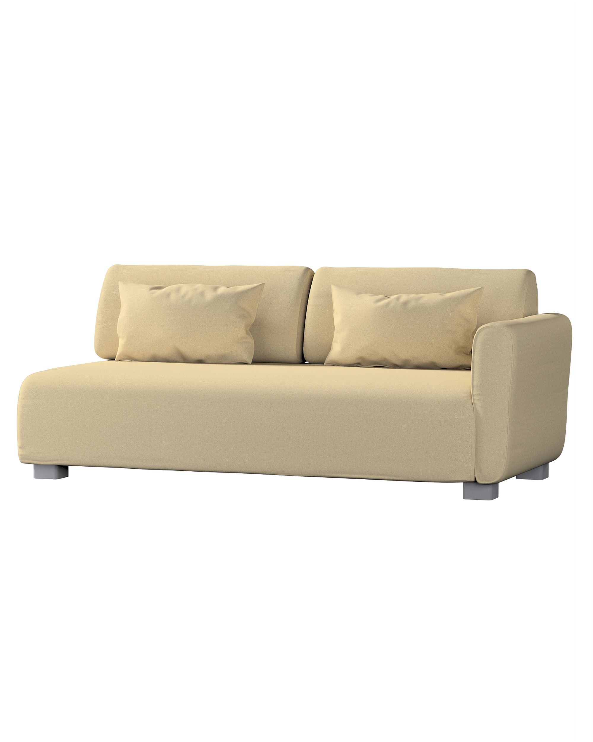 IKEA zitbankhoes voor Mysinge 2-zitsbank met 1 armleuning kleur product groen stof met structuur
