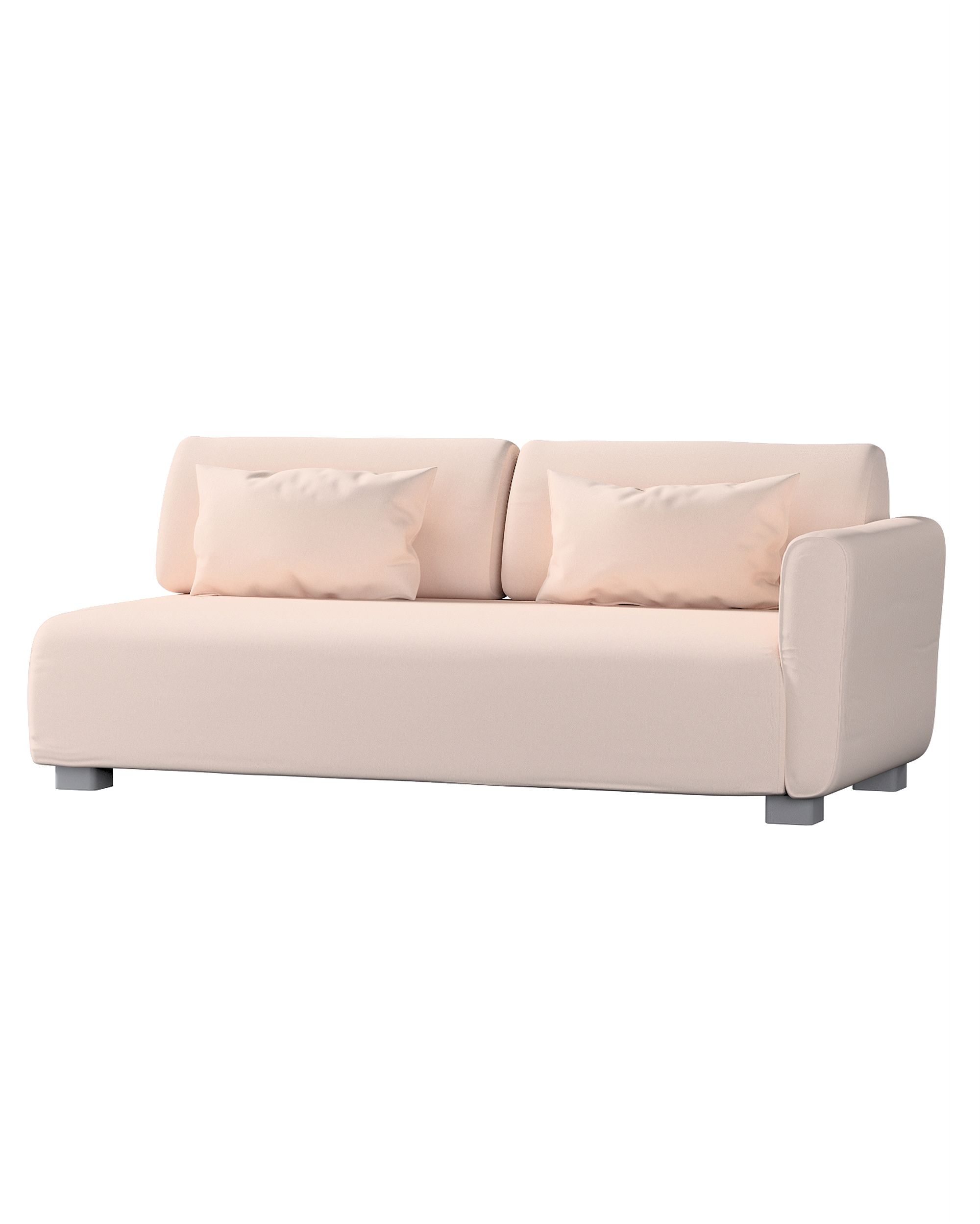 IKEA zitbankhoes voor Mysinge 2-zitsbank met 1 armleuning kleur product roze stof met structuur