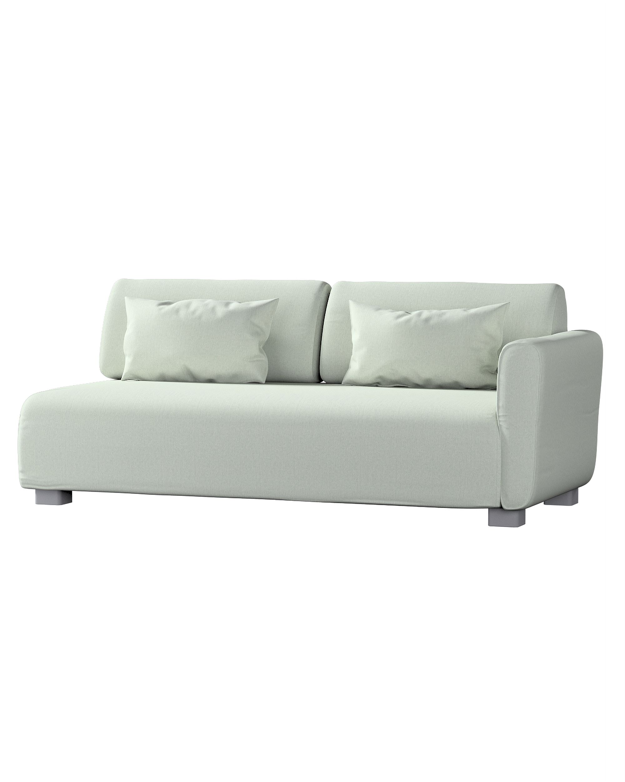 IKEA zitbankhoes voor Mysinge 2-zitsbank met 1 armleuning kleur product blauw stof met structuur