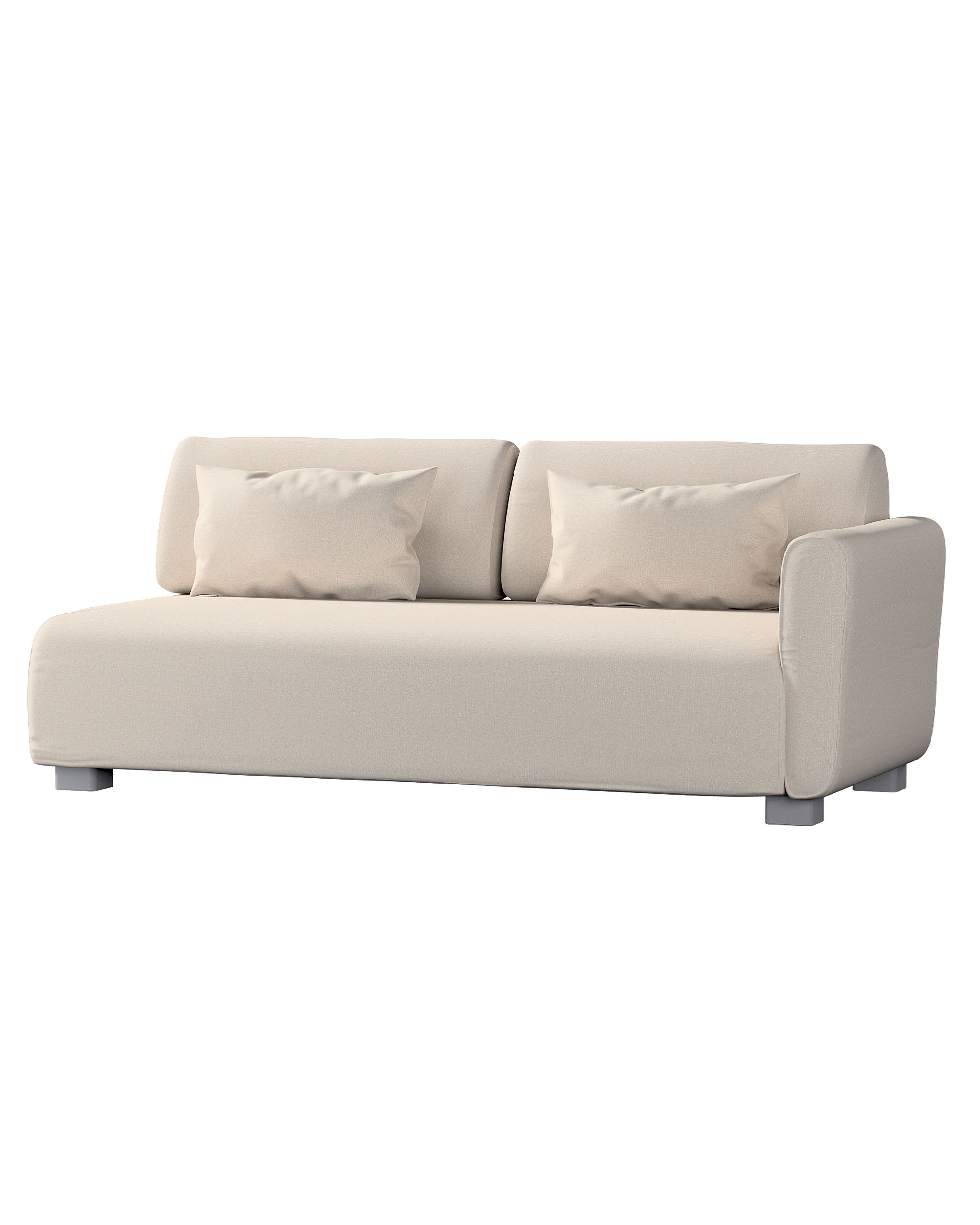 IKEA zitbankhoes voor Mysinge 2-zitsbank met 1 armleuning kleur product grijs stof met structuur