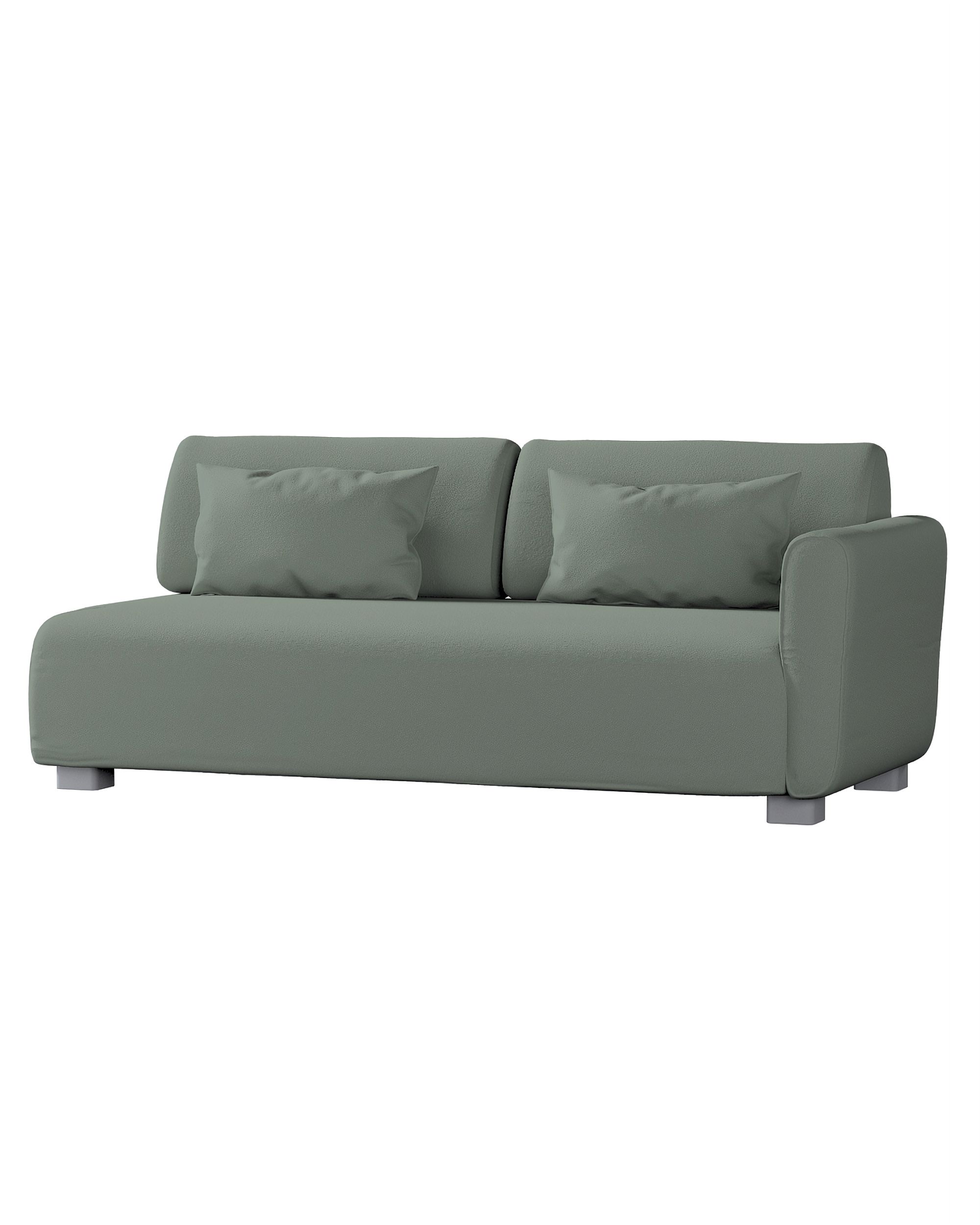 IKEA zitbankhoes voor Mysinge 2-zitsbank met 1 armleuning kleur product groen stof met structuur
