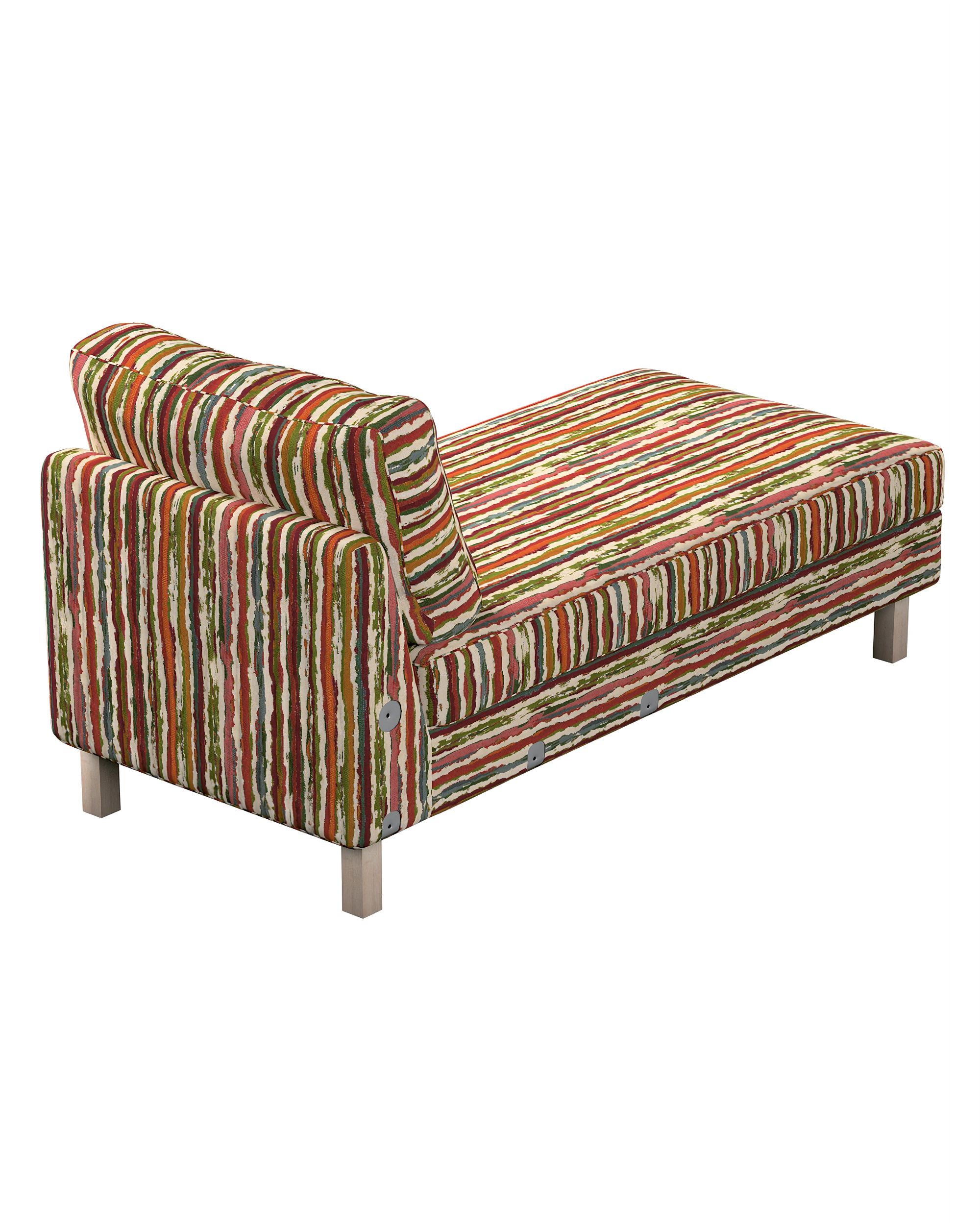 Model Karlstad chaise longue bijzetbank kleur product meerkleurig stof met structuur, met patroon (hover)