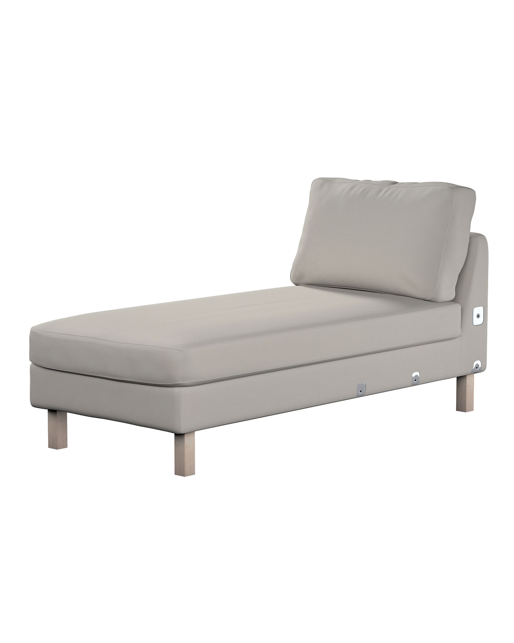 Model Karlstad chaise longue bijzetbank kleur product grijs stof met structuur