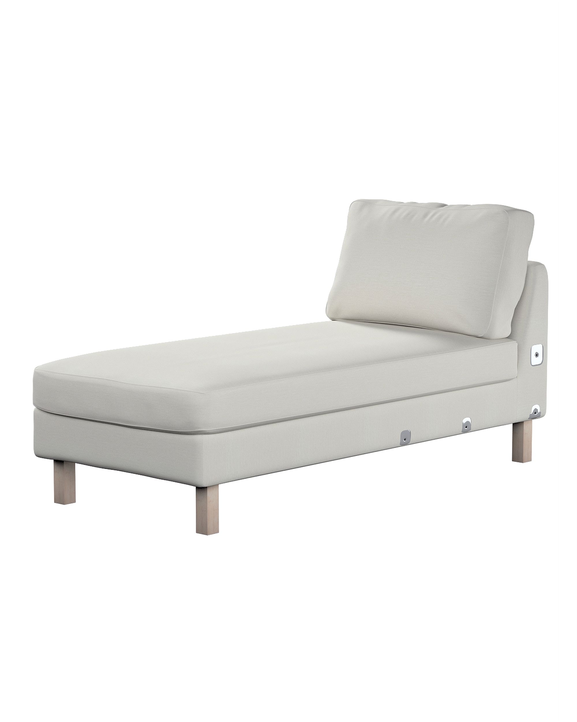 Model Karlstad chaise longue bijzetbank kleur product grijs stof glanzend, met structuur, fluweel