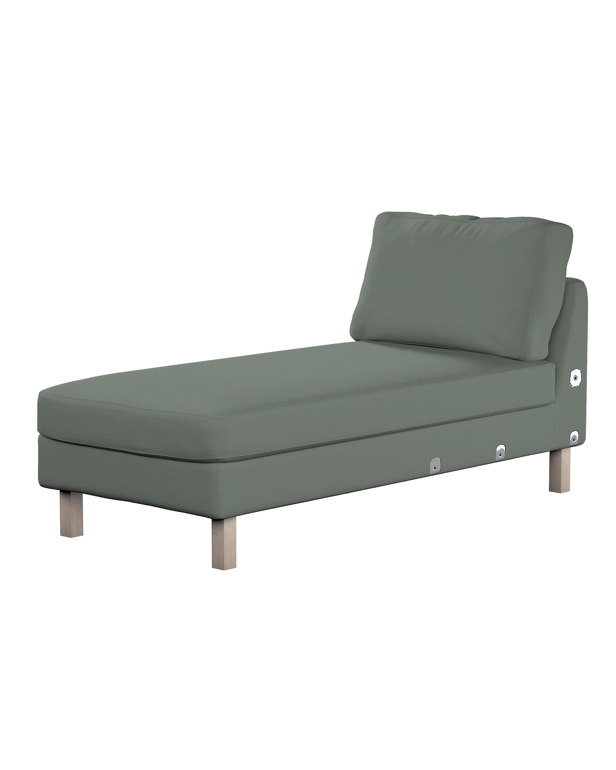 Model Karlstad chaise longue bijzetbank kleur product groen stof met structuur