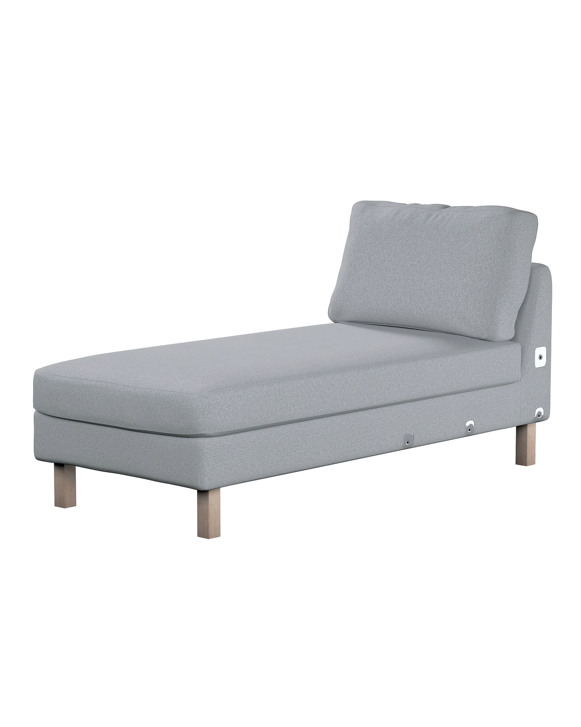 Model Karlstad chaise longue bijzetbank kleur product grijs stof met structuur