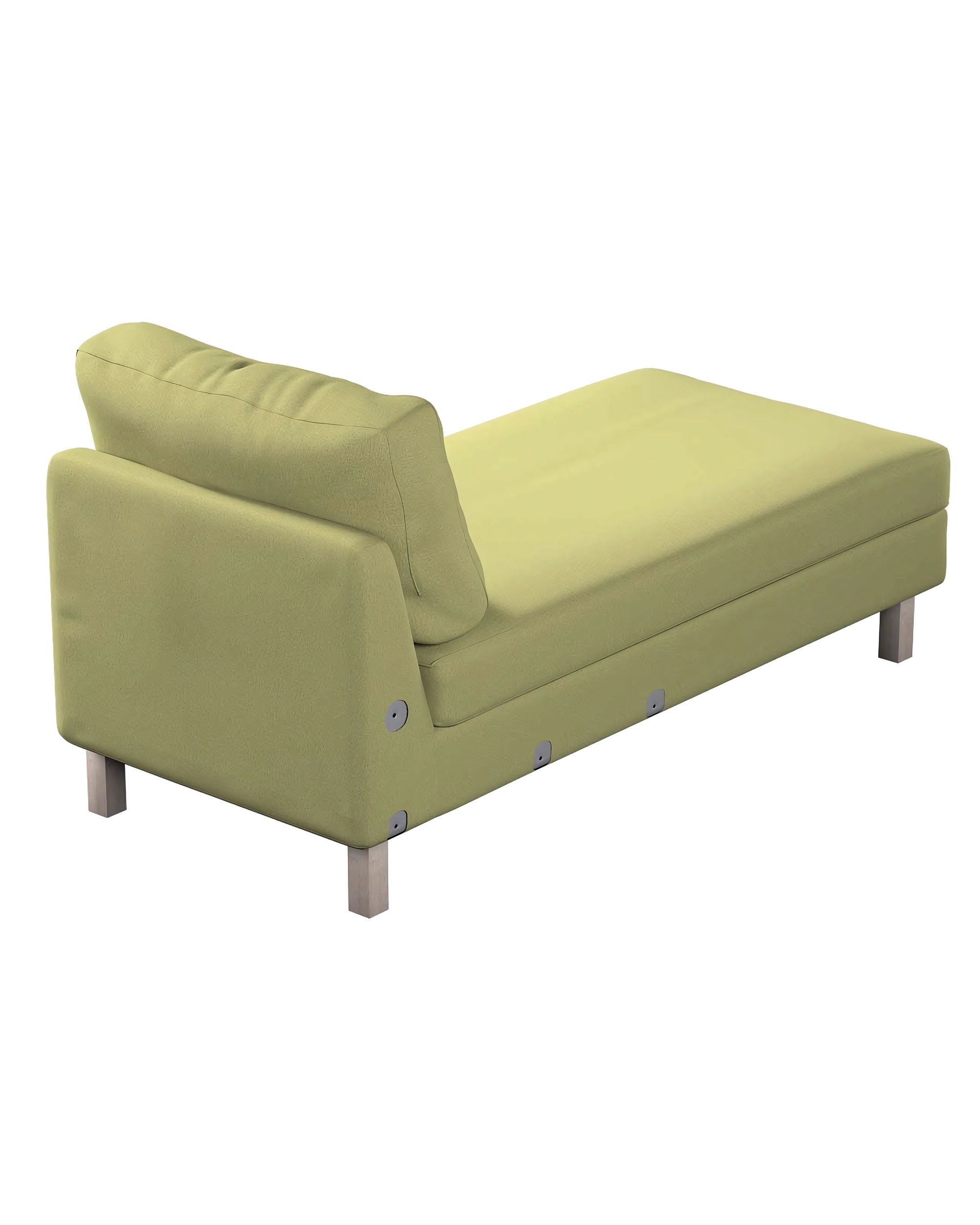 Model Karlstad chaise longue bijzetbank kleur product groen stof glanzend, fluweel (hover)