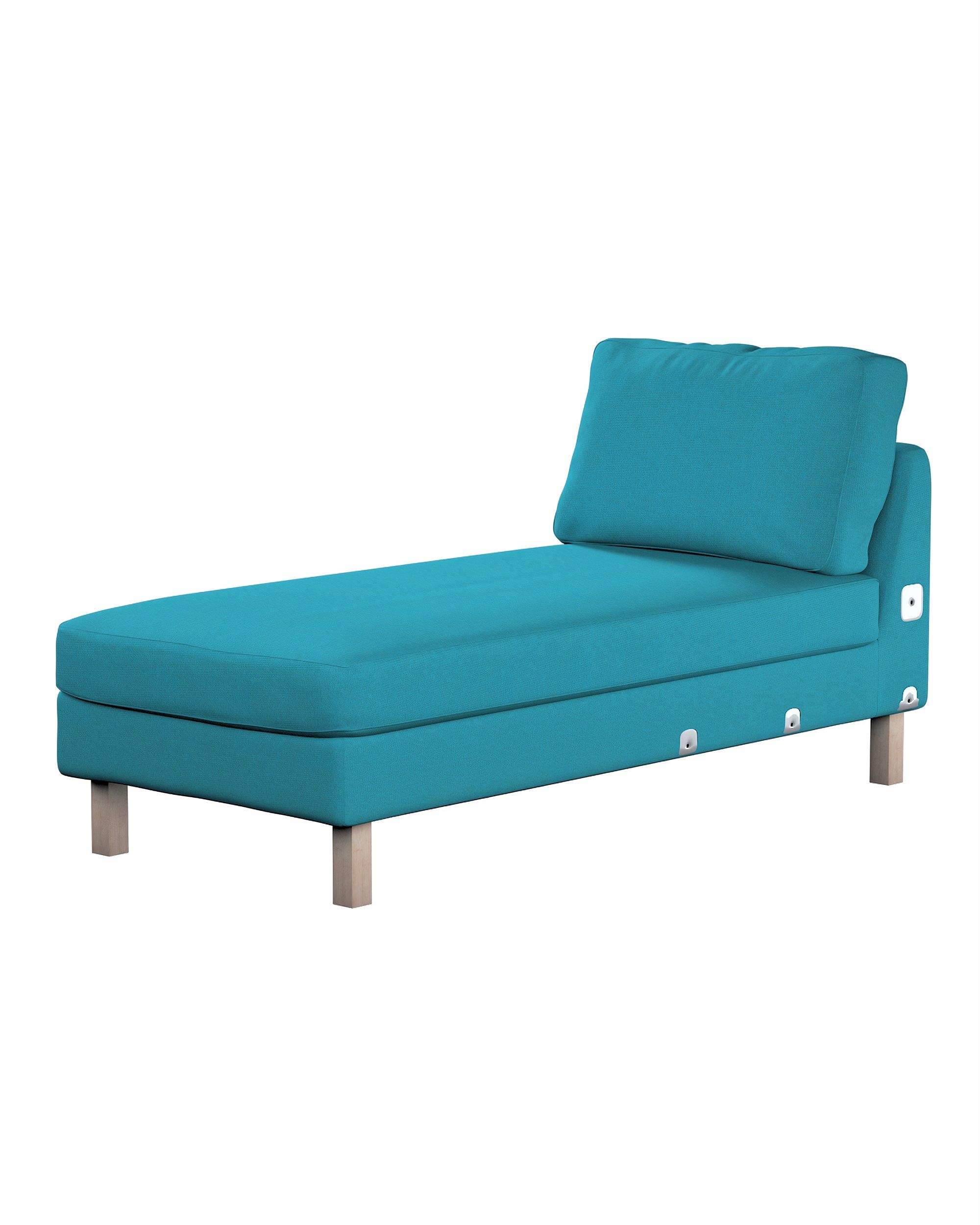 Model Karlstad chaise longue bijzetbank kleur product blauw stof met structuur