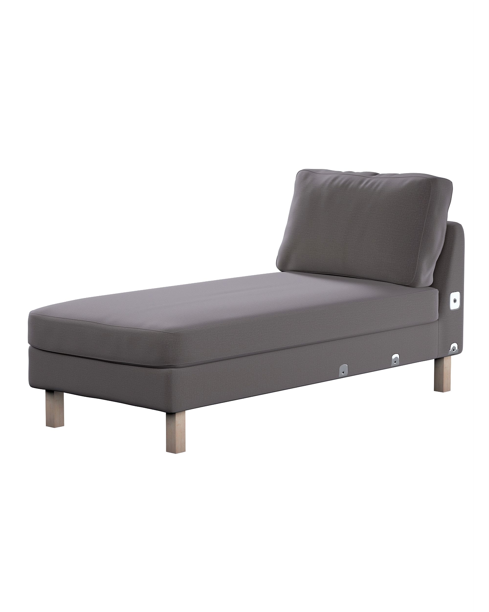 Model Karlstad chaise longue bijzetbank kleur product bruin stof fluweel