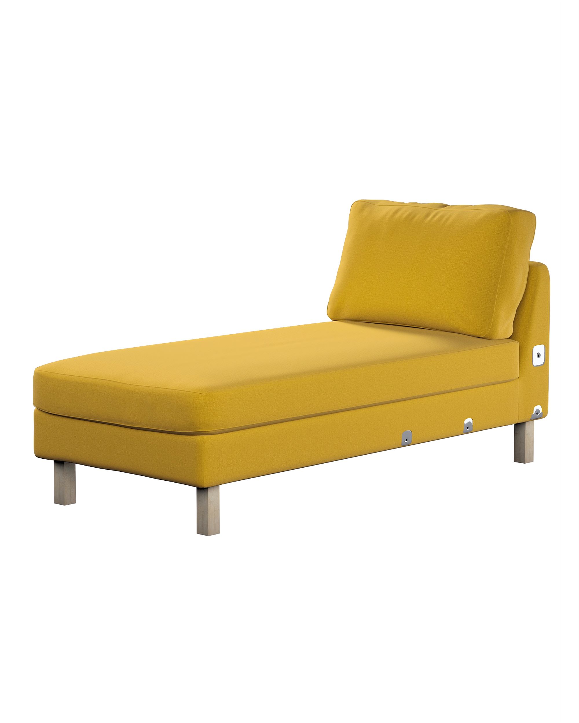 Model Karlstad chaise longue bijzetbank kleur product geel stof fluweel