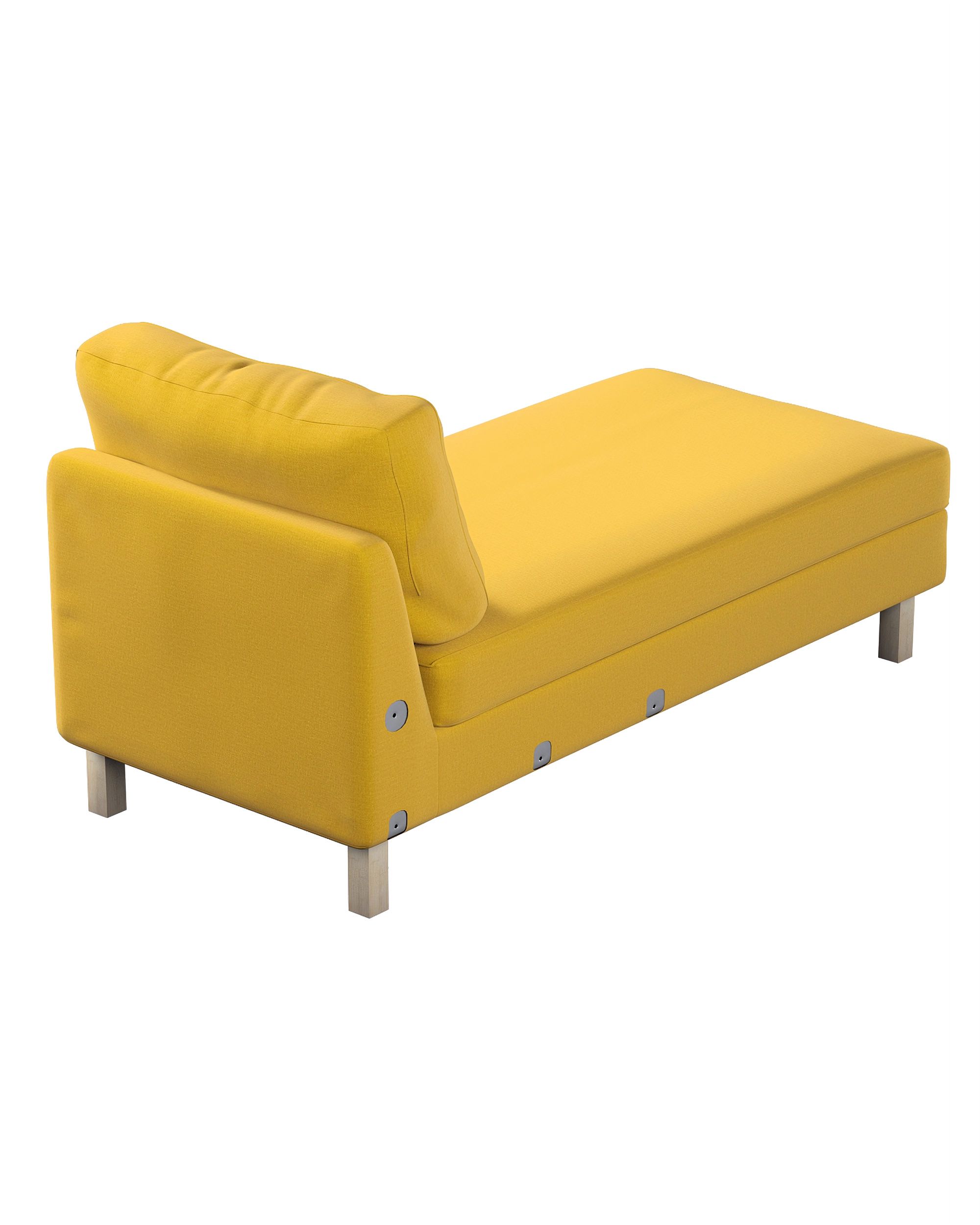 Model Karlstad chaise longue bijzetbank kleur product geel stof fluweel (hover)