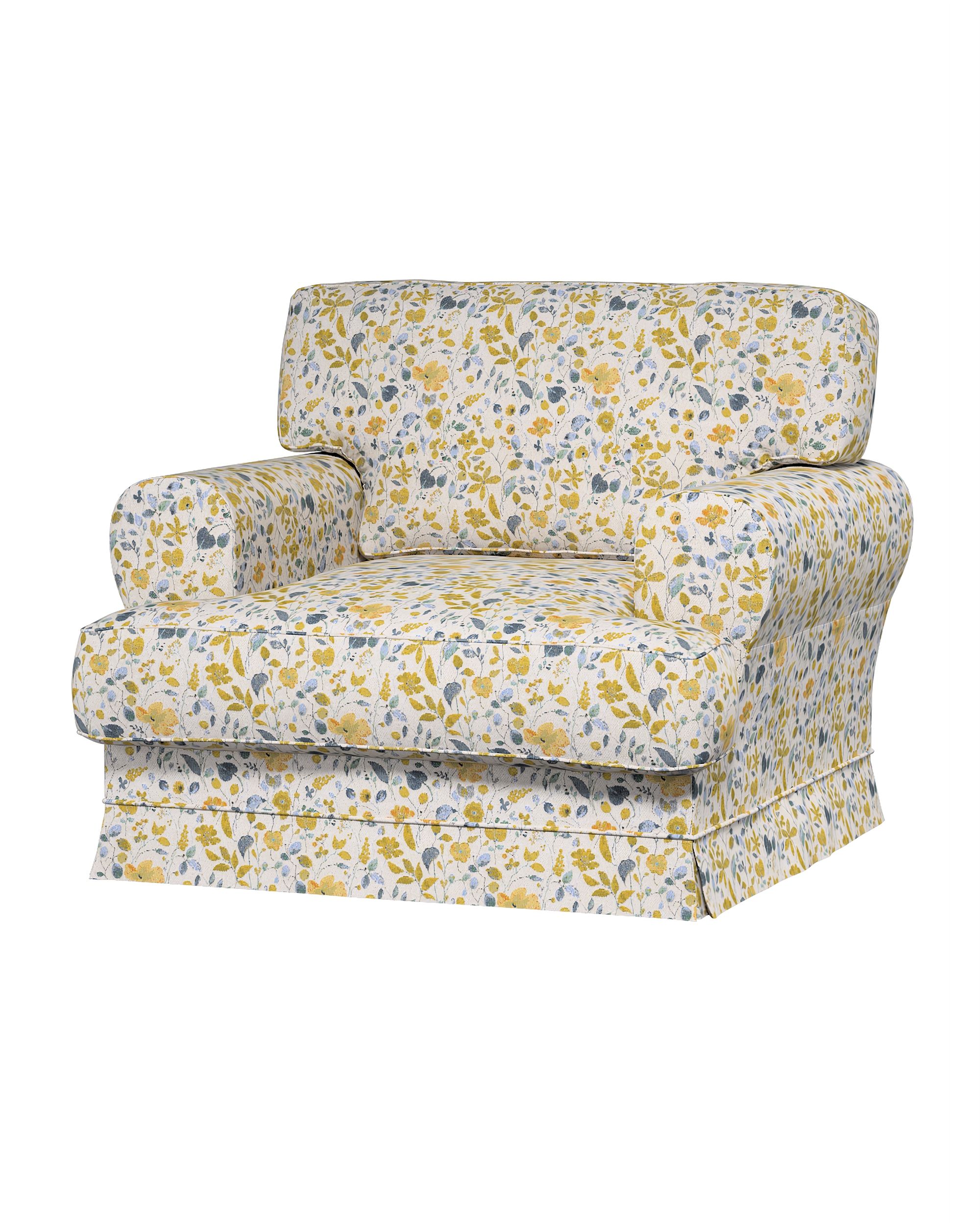 IKEA stoelhoes/ overtrek voor Ekeskog kleur product geel stof met structuur, met patroon