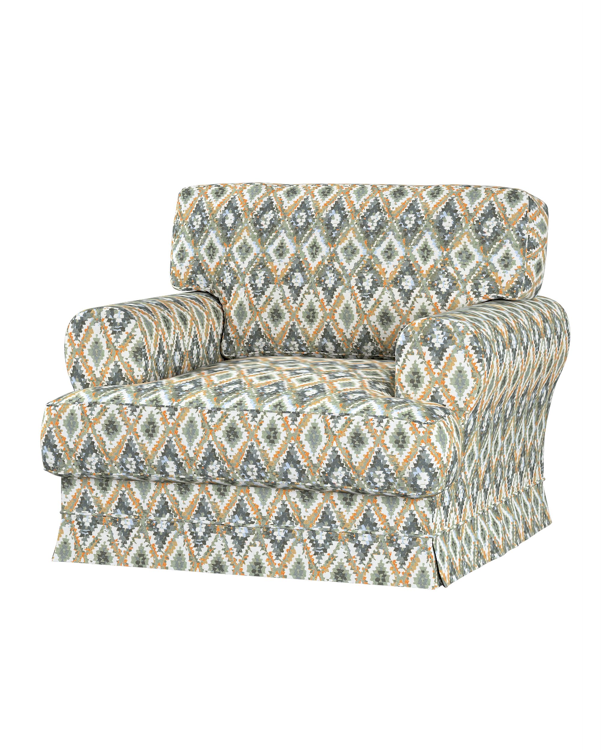 IKEA stoelhoes/ overtrek voor Ekeskog kleur product blauw stof met structuur, met patroon