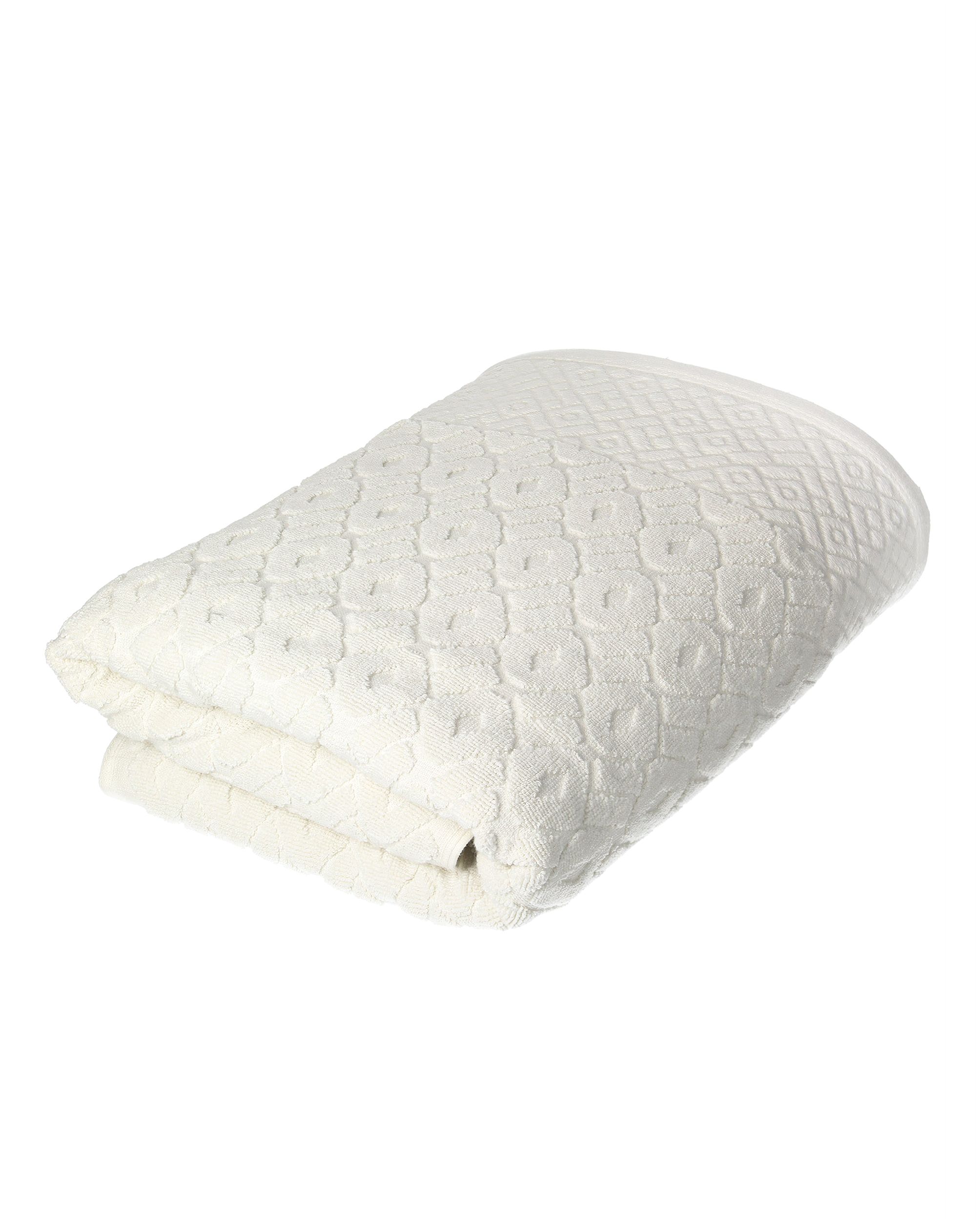 Handdoek Lattice 70x140 cm parelcrème